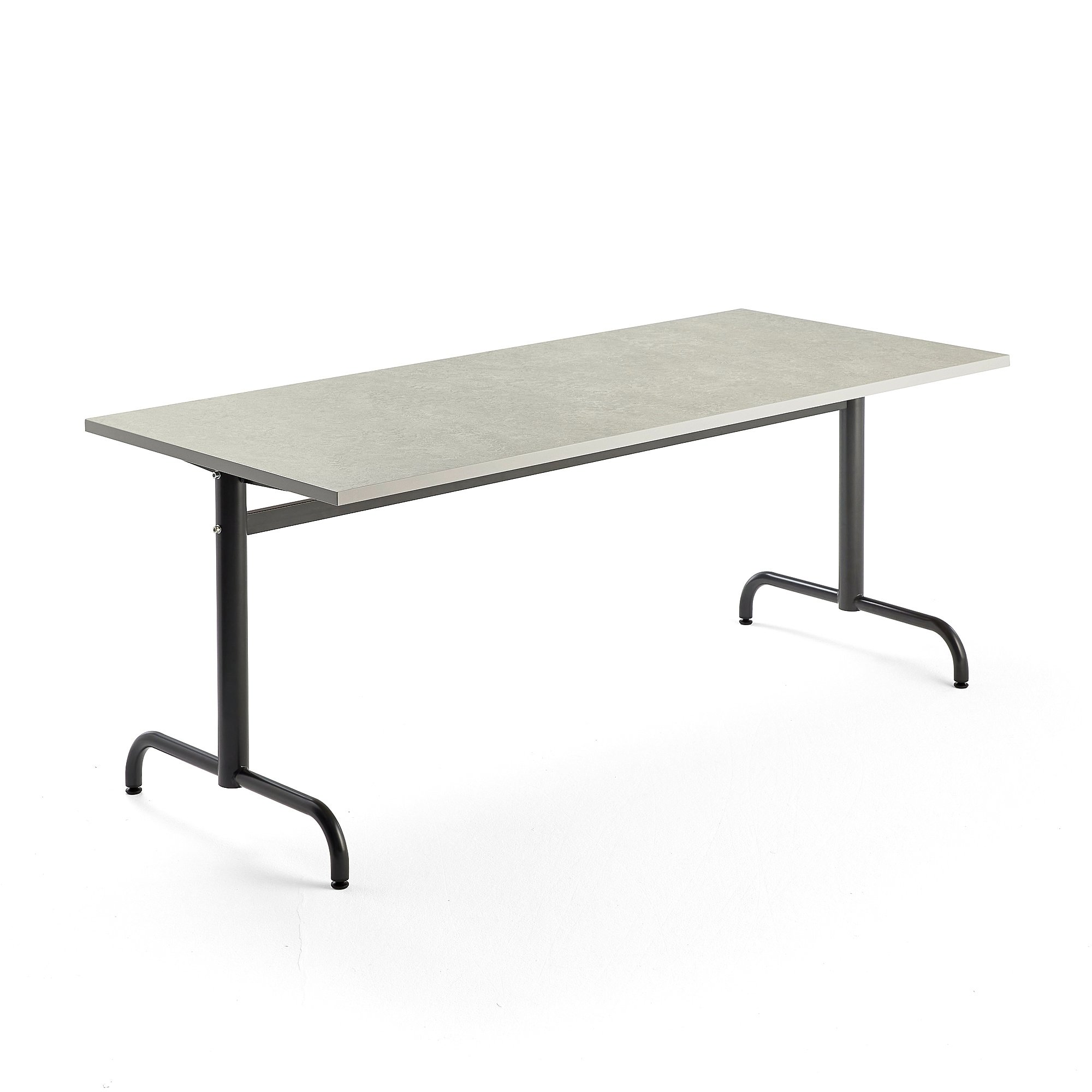 Stůl PLURAL, 1800x800x720 mm, linoleum, šedá, antracitově šedá