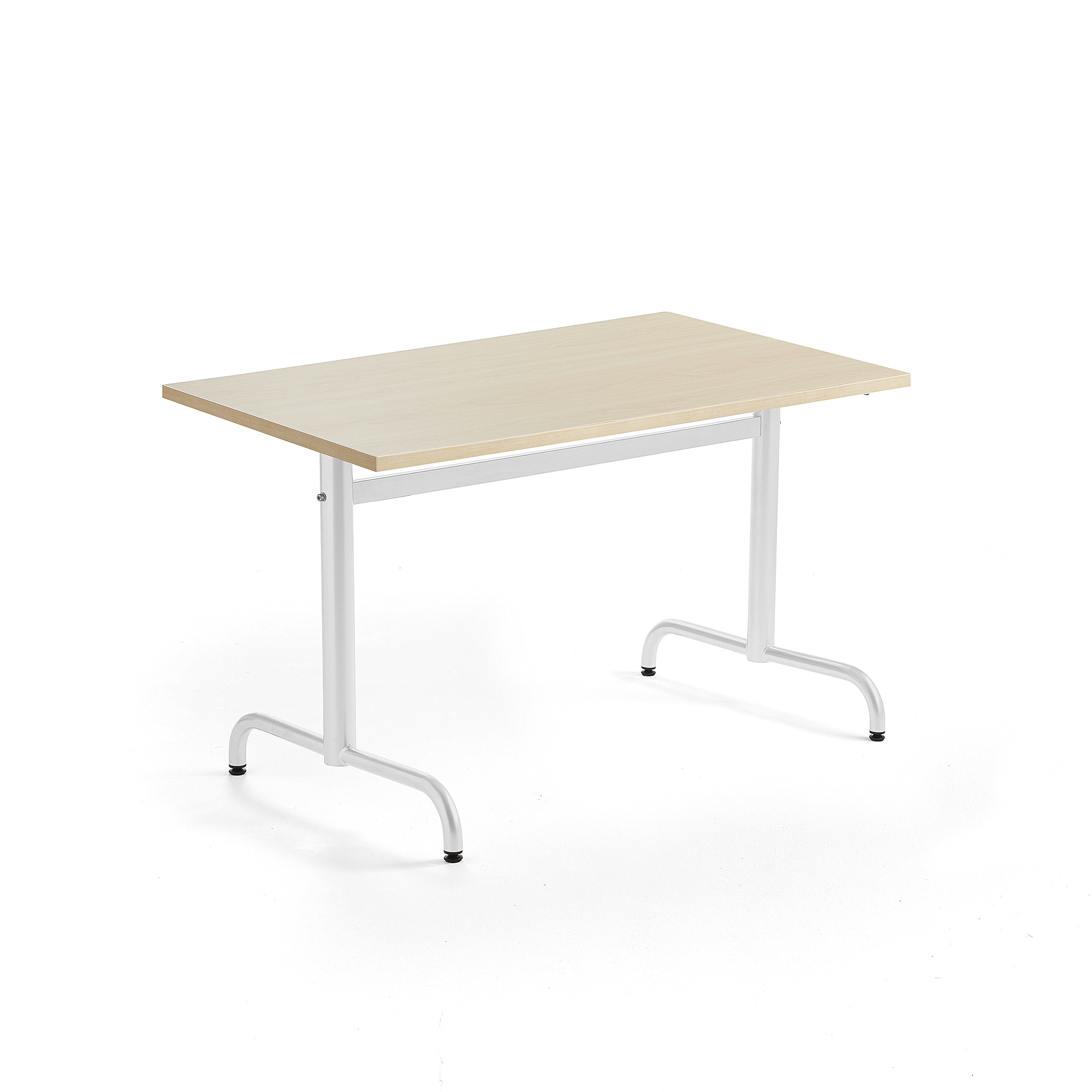 Levně Stůl PLURAL, 1200x800x720 mm, akustická HPL deska, bříza, bílá