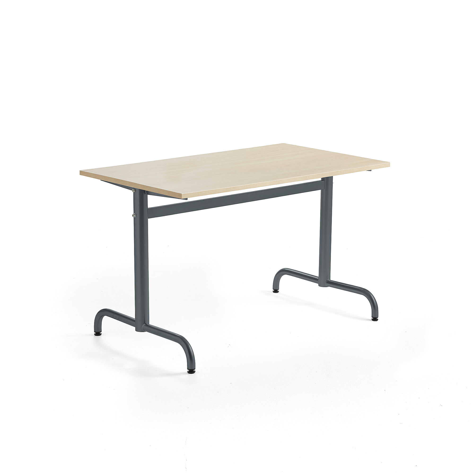 Stůl PLURAL, 1200x700x720 mm, akustická HPL deska, bříza, antracitově šedá