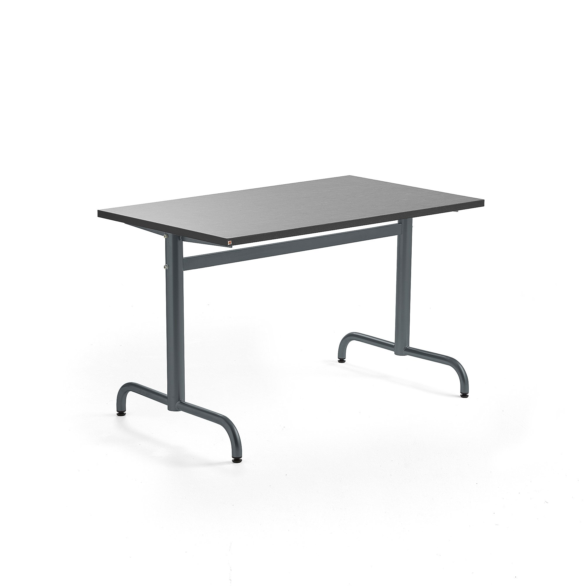 Stůl PLURAL, 1200x700x720 mm, linoleum, tmavě šedá, antracitově šedá