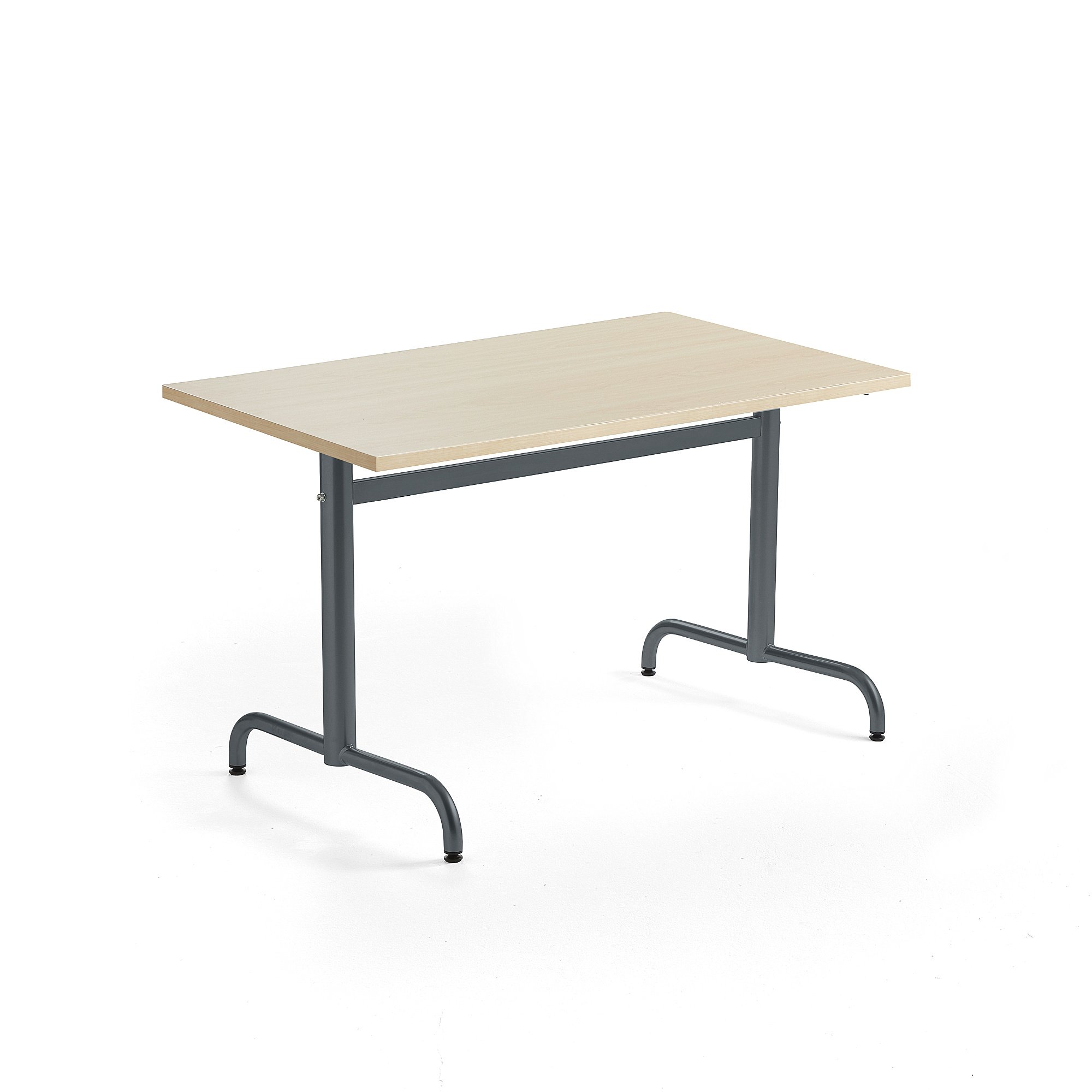 Stůl PLURAL, 1200x800x720 mm, akustická HPL deska, bříza, antracitově šedá