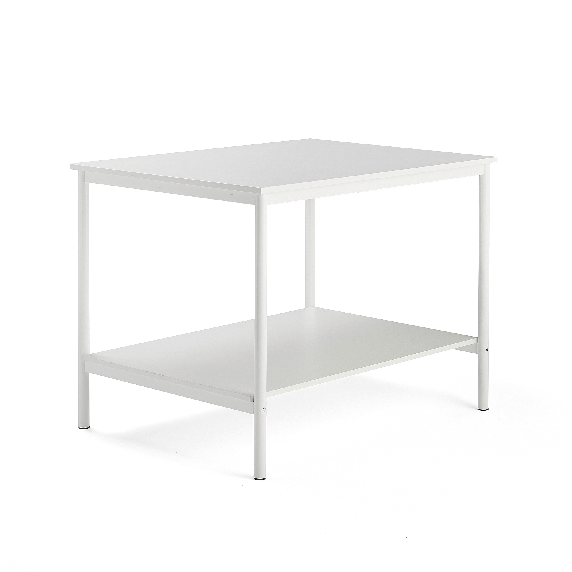 E-shop Pracovný stôl, 1200x900x900 mm, biela, biela