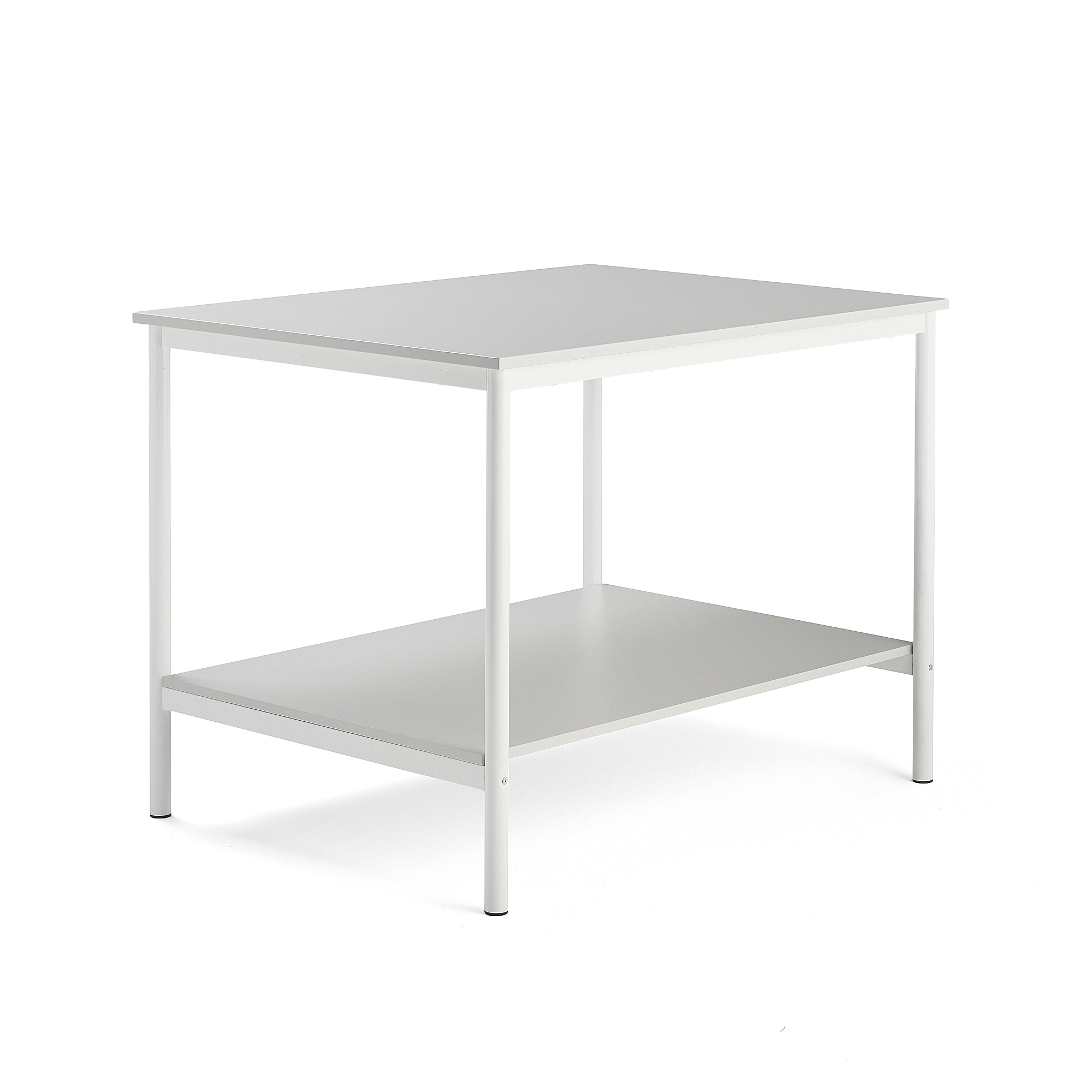 E-shop Pracovný stôl, 1200x900x900 mm, svetlošedá, biela
