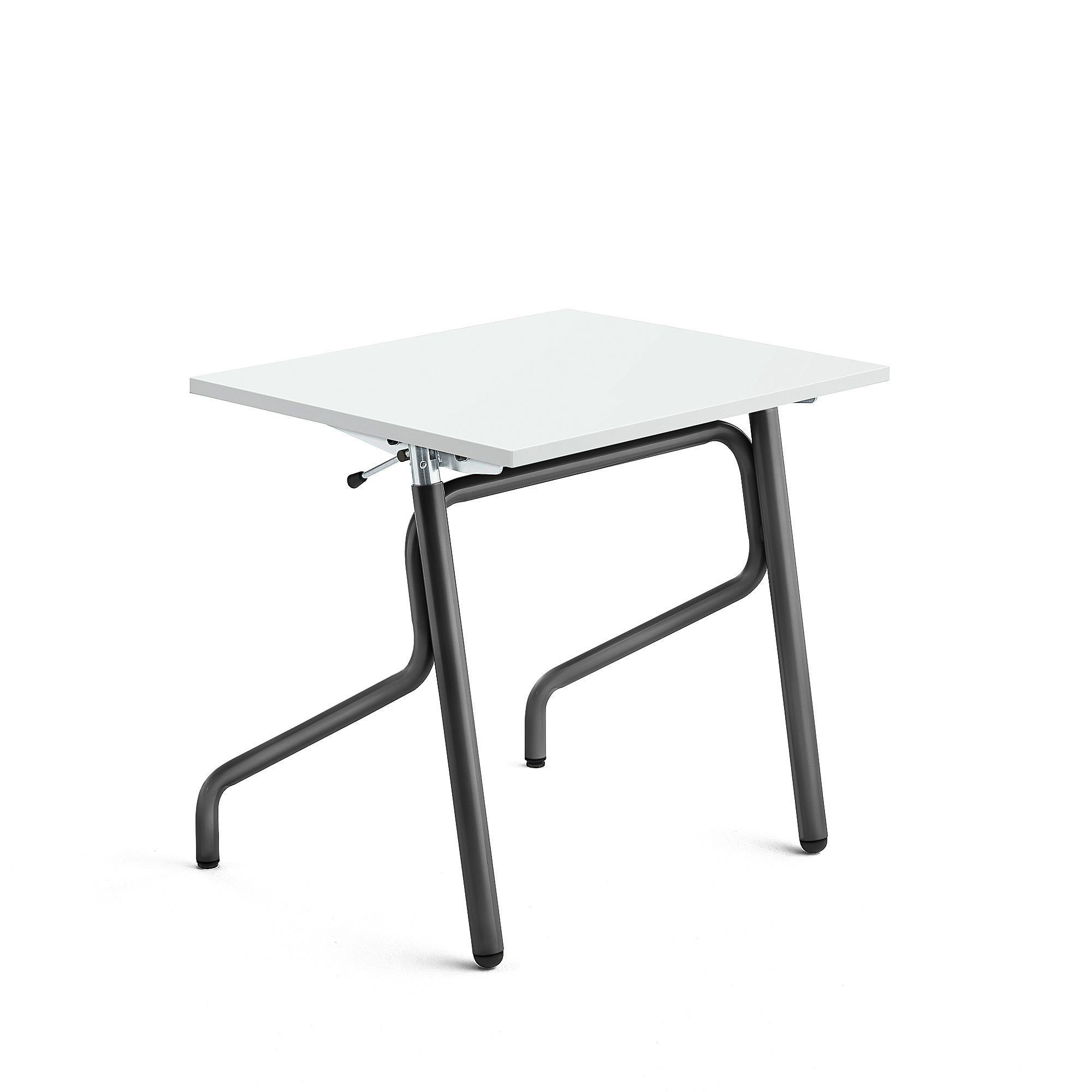 E-shop Nastaviteľná školská lavica ADJUST, 700x600 mm, akustický HPL - biela, antracit