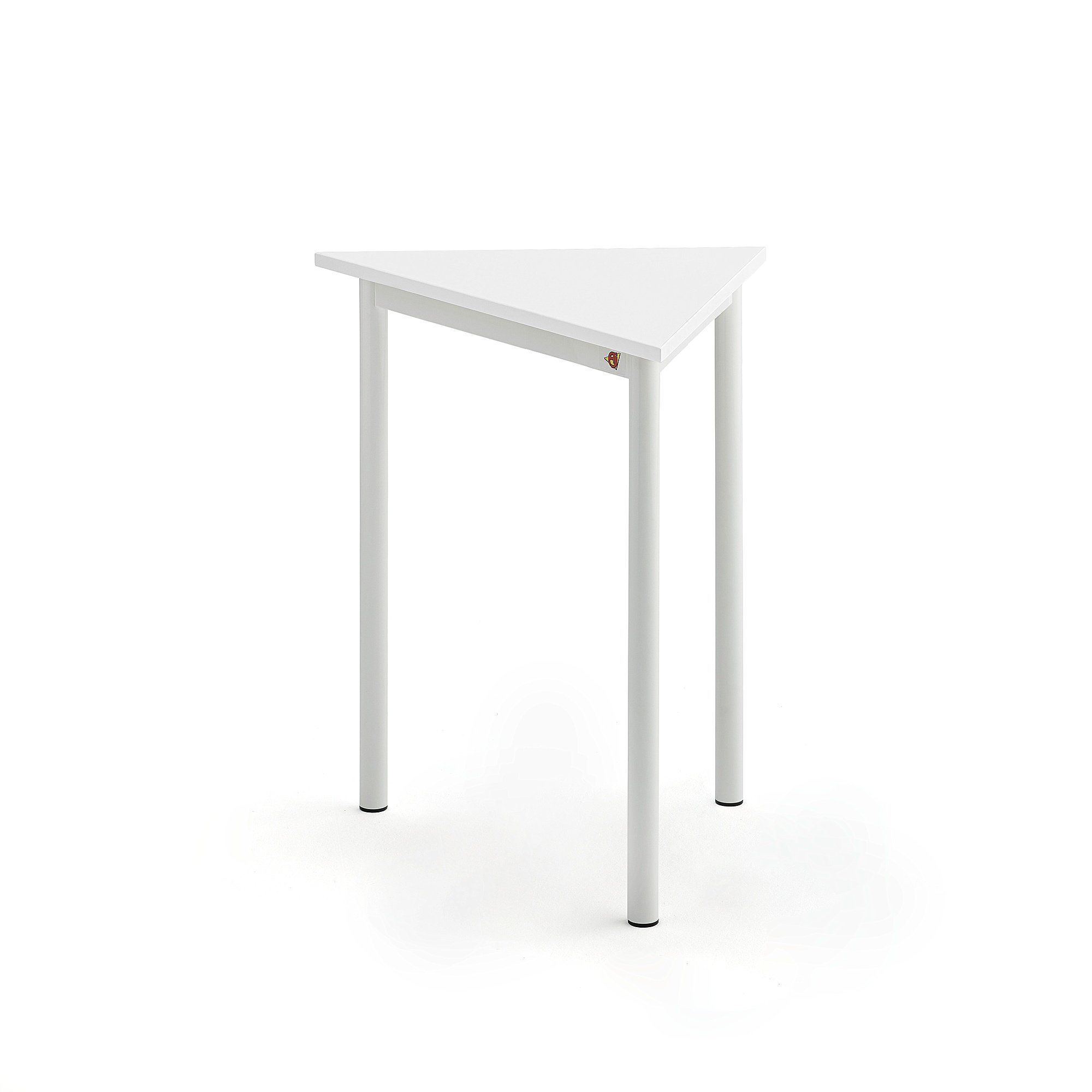 Levně Stůl SONITUS TRIANGEL, 700x600x720 mm, bílé nohy, HPL deska tlumící hluk, bílá