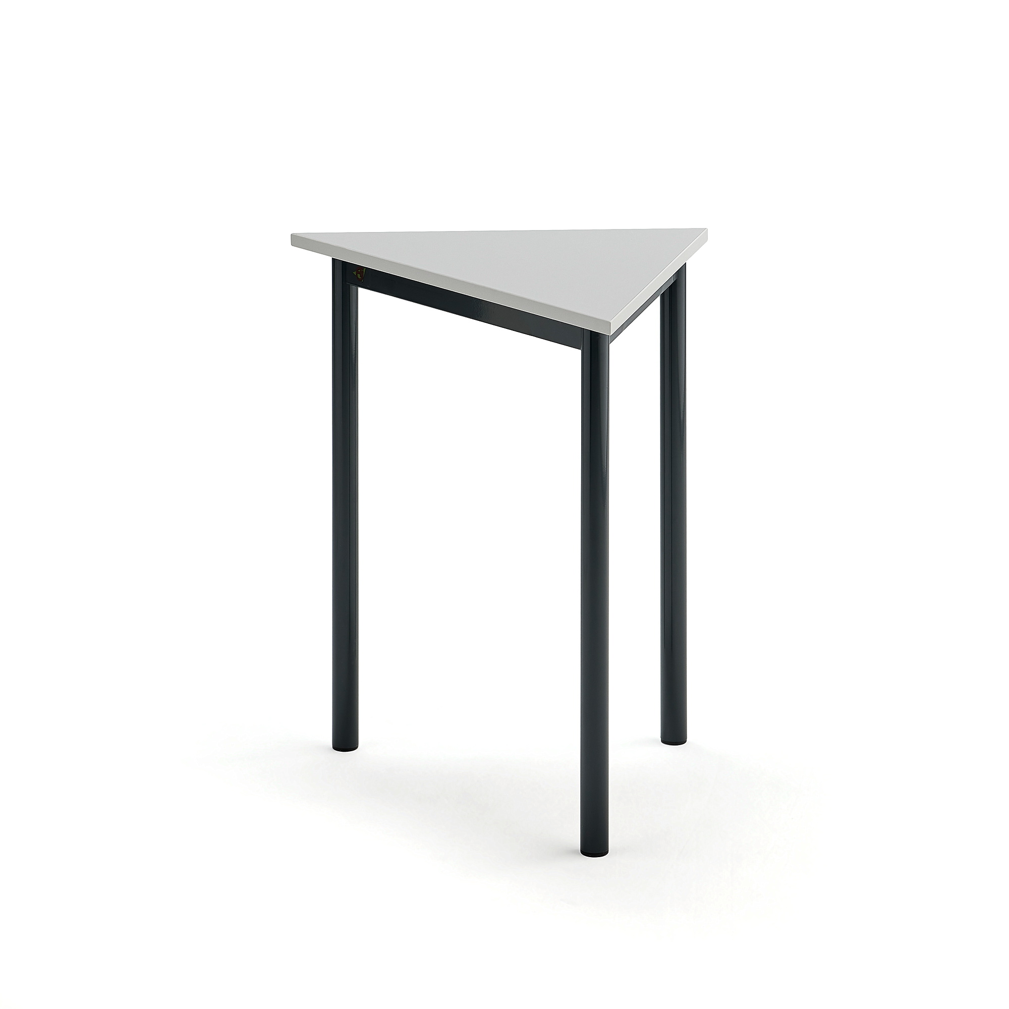 Stůl SONITUS TRIANGEL, 700x600x720 mm, antracitově šedé nohy, HPL deska tlumící hluk, šedá