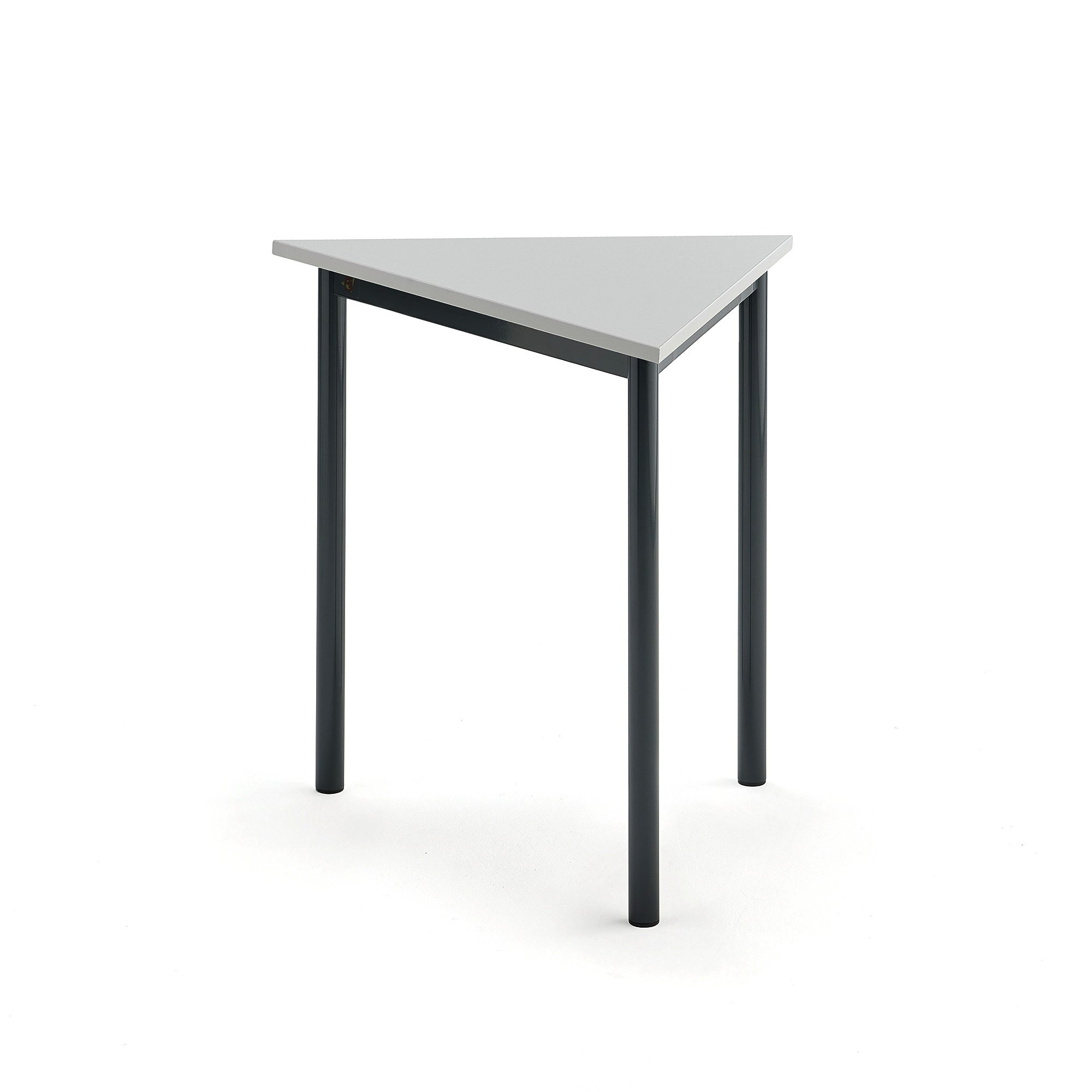 Stůl SONITUS TRIANGEL, 800x700x720 mm, antracitově šedé nohy, HPL deska tlumící hluk, šedá