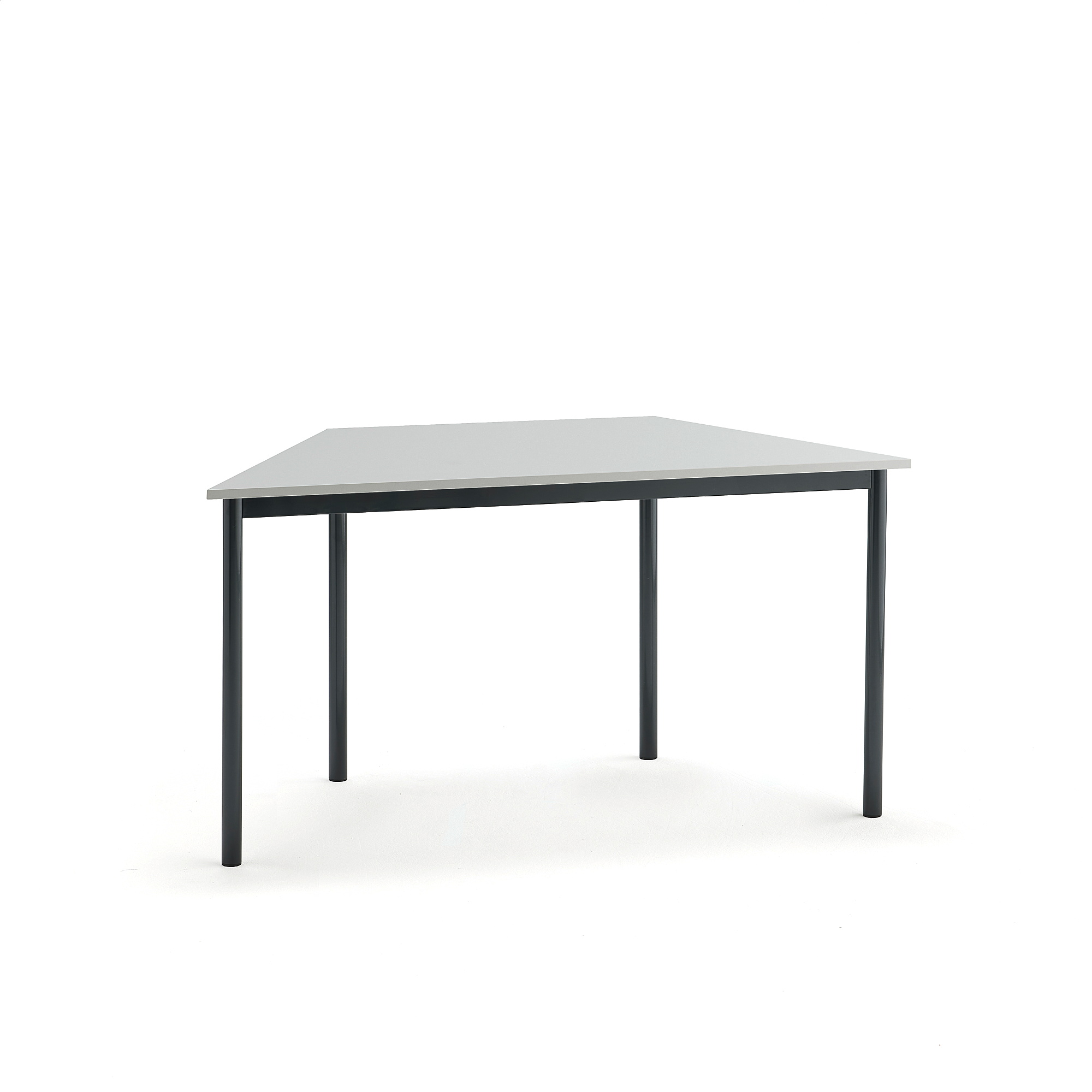 Levně Stůl SONITUS TRAPETS, 1200x600x720 mm, antracitově šedé nohy, HPL deska tlumící hluk, šedá