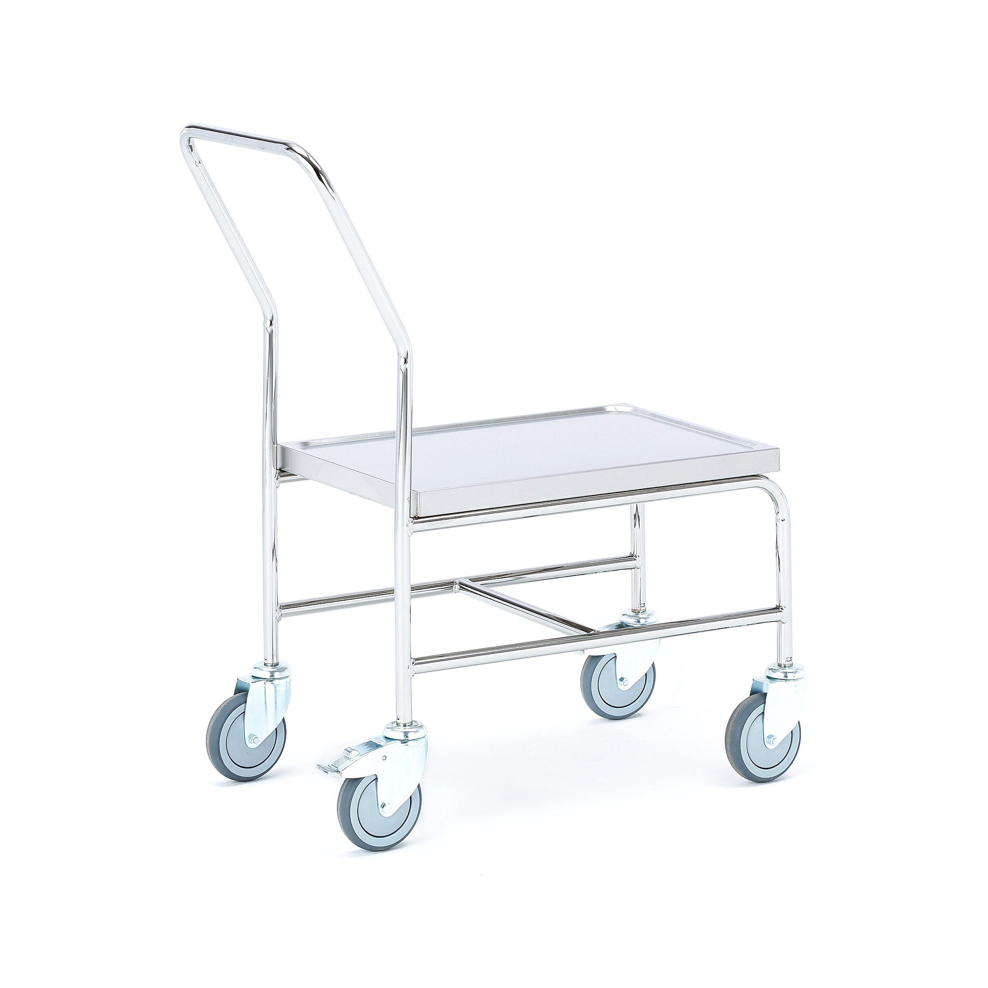 E-shop Nerezový plošinový vozík CONVOY, nosnosť 150 kg, 600x400 mm