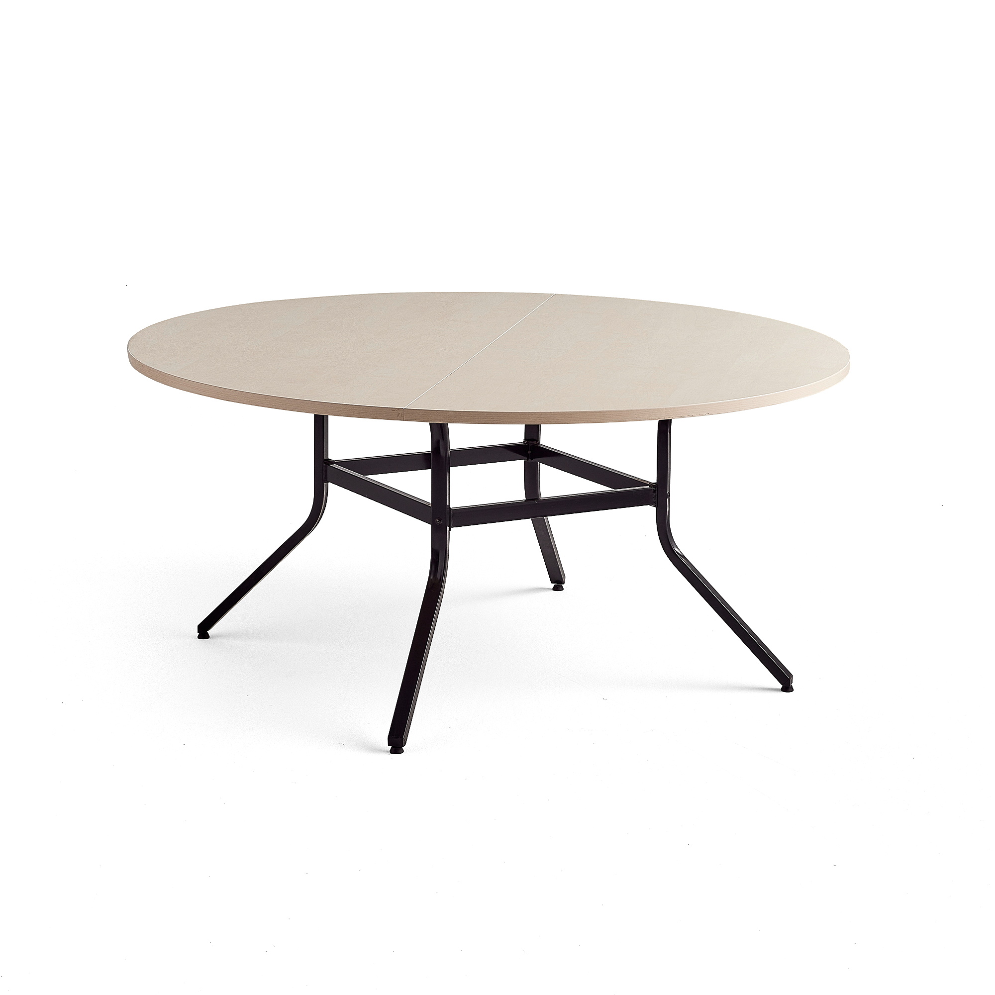 Stůl VARIOUS, Ø1600 mm, výška 740 mm, černá, bříza