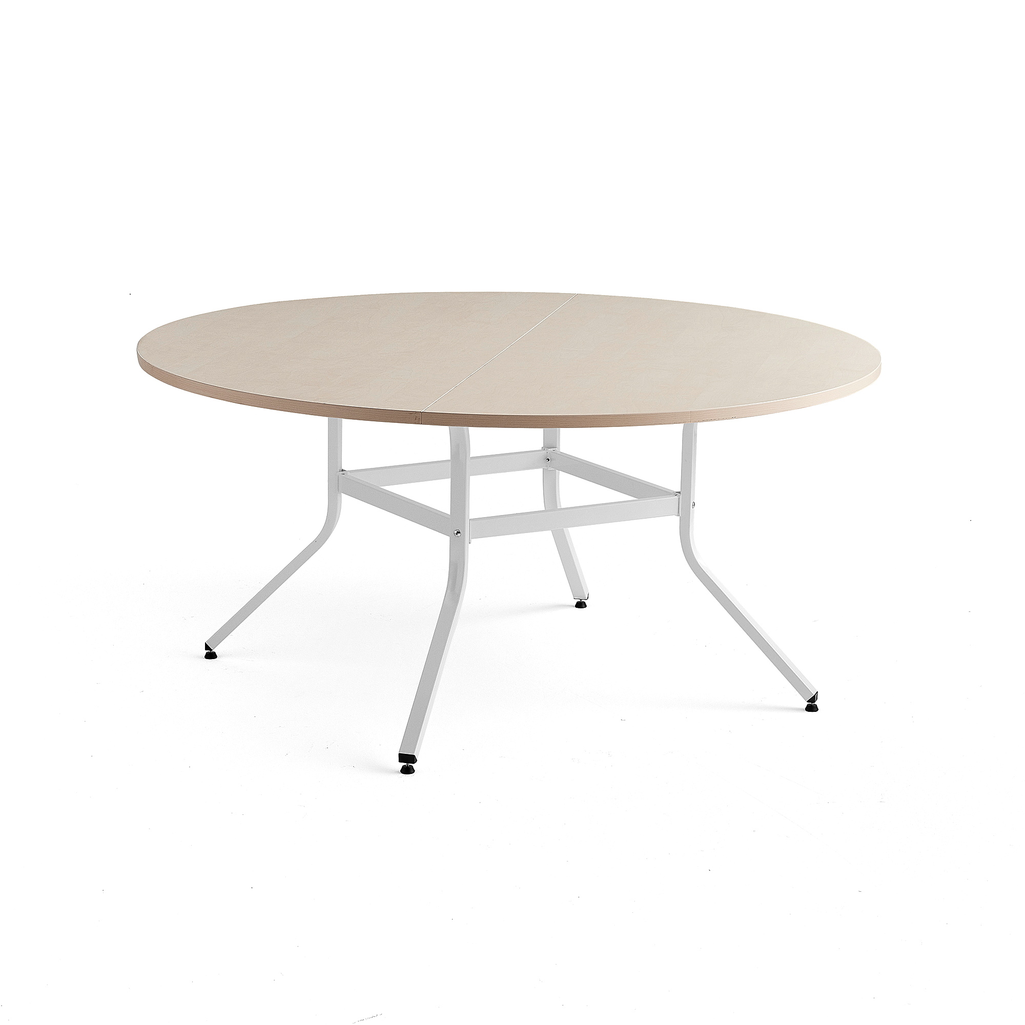 Stůl VARIOUS, Ø1600 mm, výška 740 mm, bílá, bříza