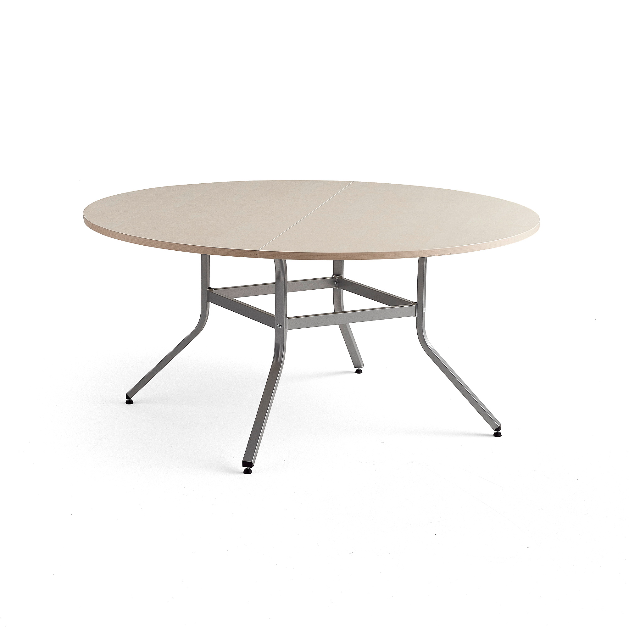 Stôl VARIOUS, Ø1600 mm, výška 740 mm, strieborná, breza