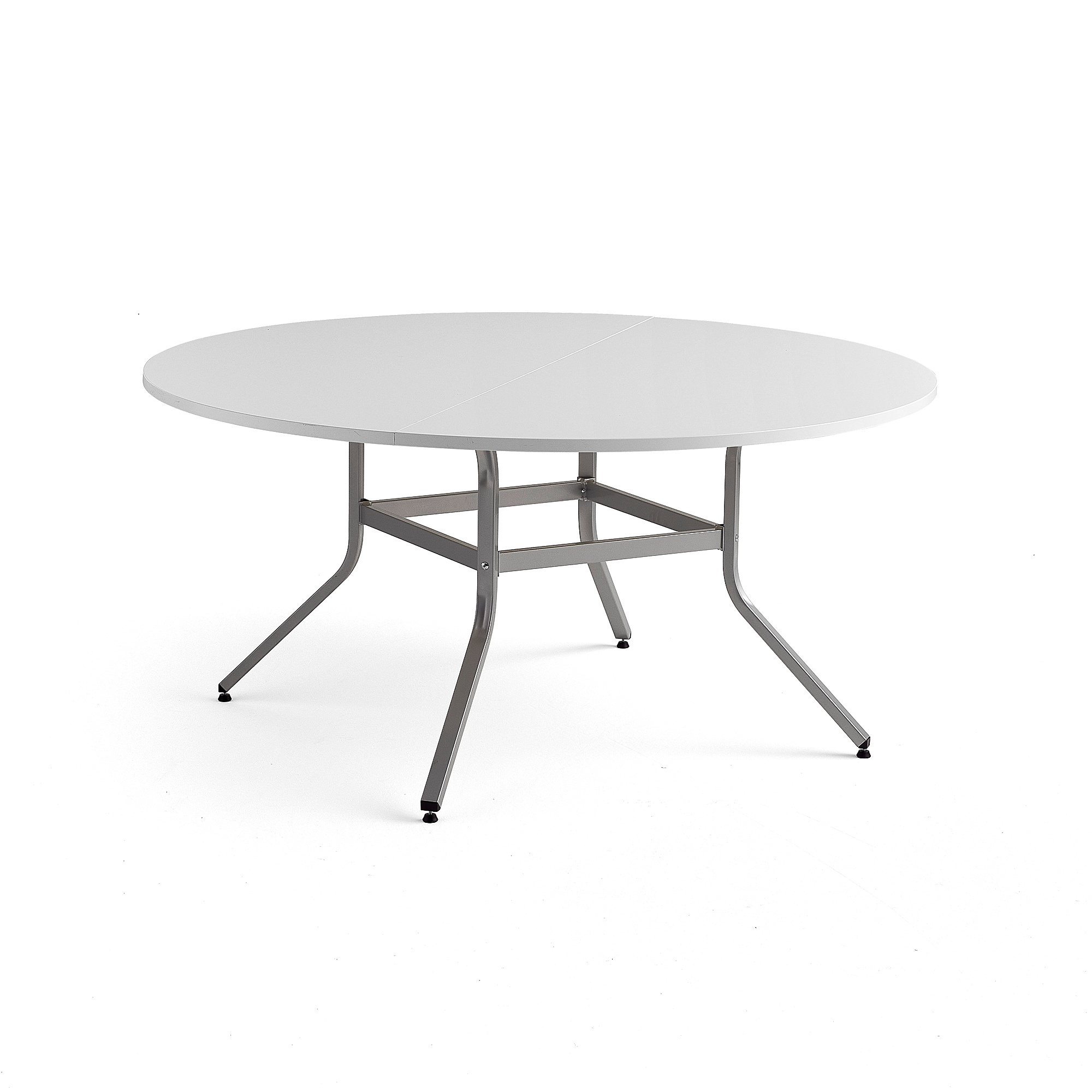 Stôl VARIOUS, Ø1600 mm, výška 740 mm, strieborná, biela