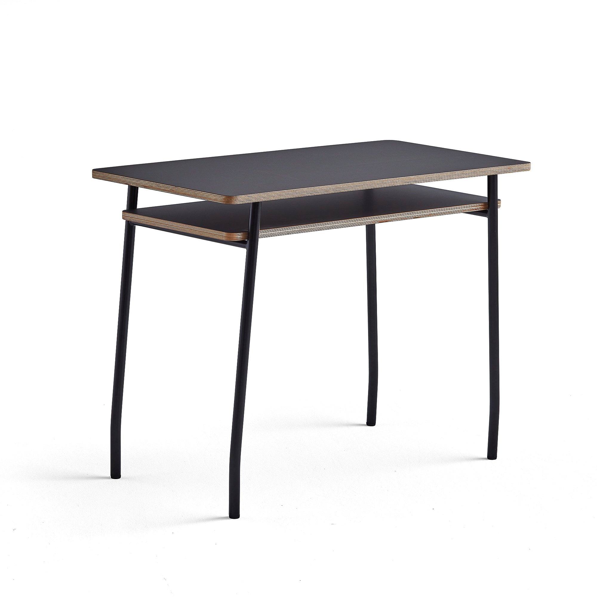 E-shop Stôl NOVUS, 1000x500 mm, čierny rám, čierna doska