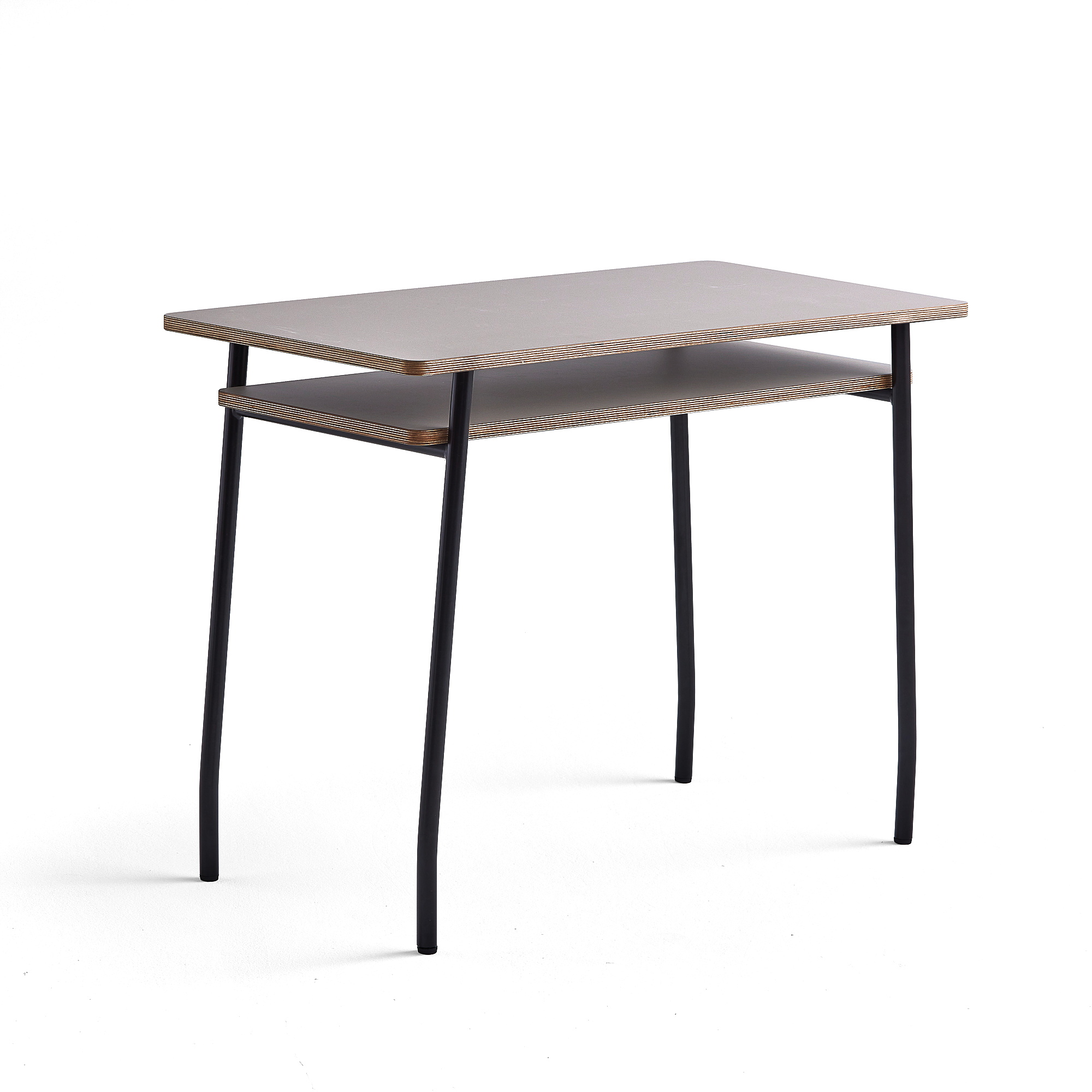 E-shop Stôl NOVUS, 1000x500 mm, čierny rám, ílovošedá doska