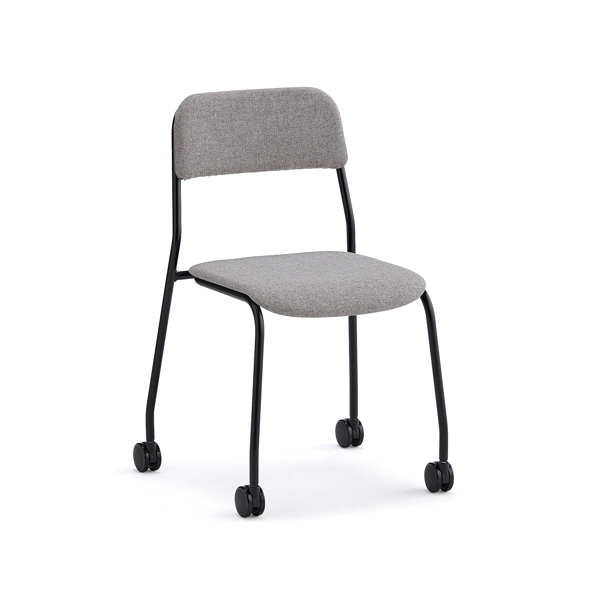 Levně Židle ATTEND, s kolečky, černá, béžová
