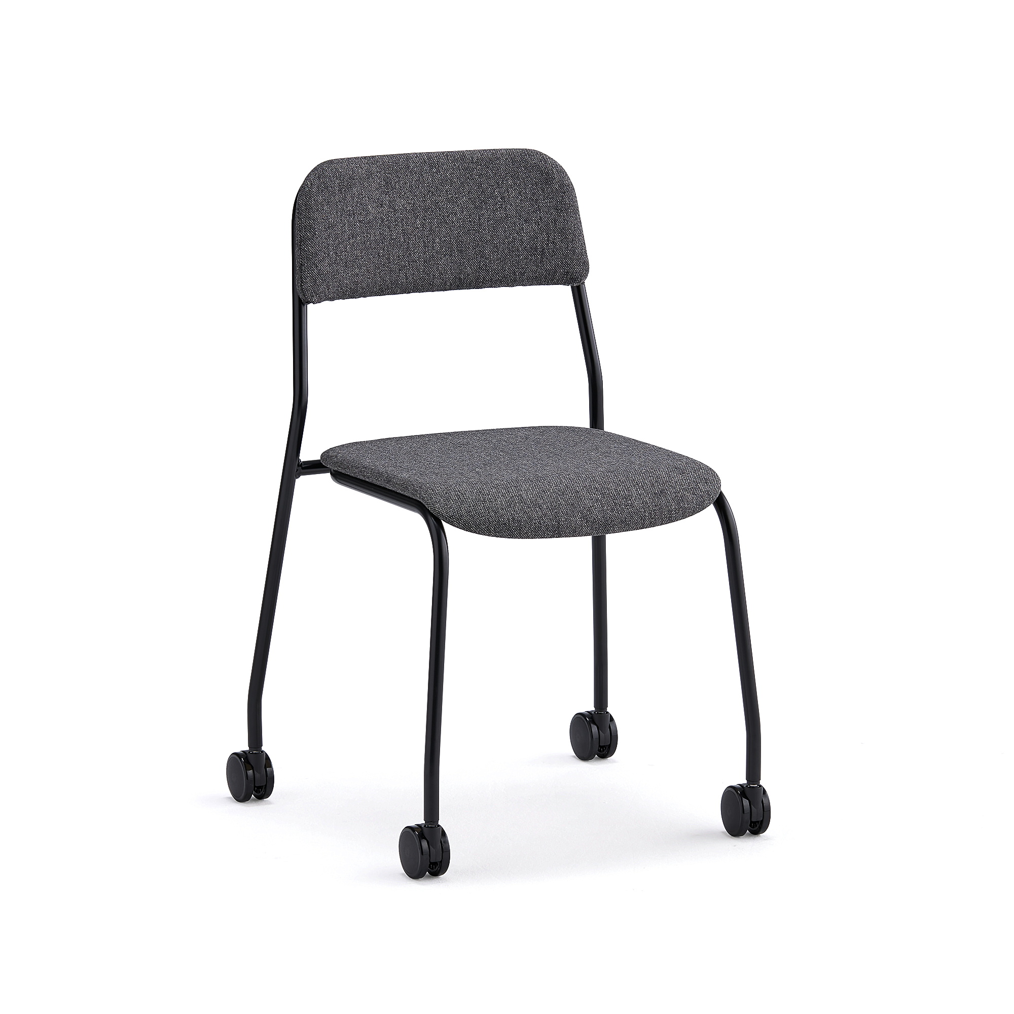 Levně Židle ATTEND, s kolečky, černá, antracitová