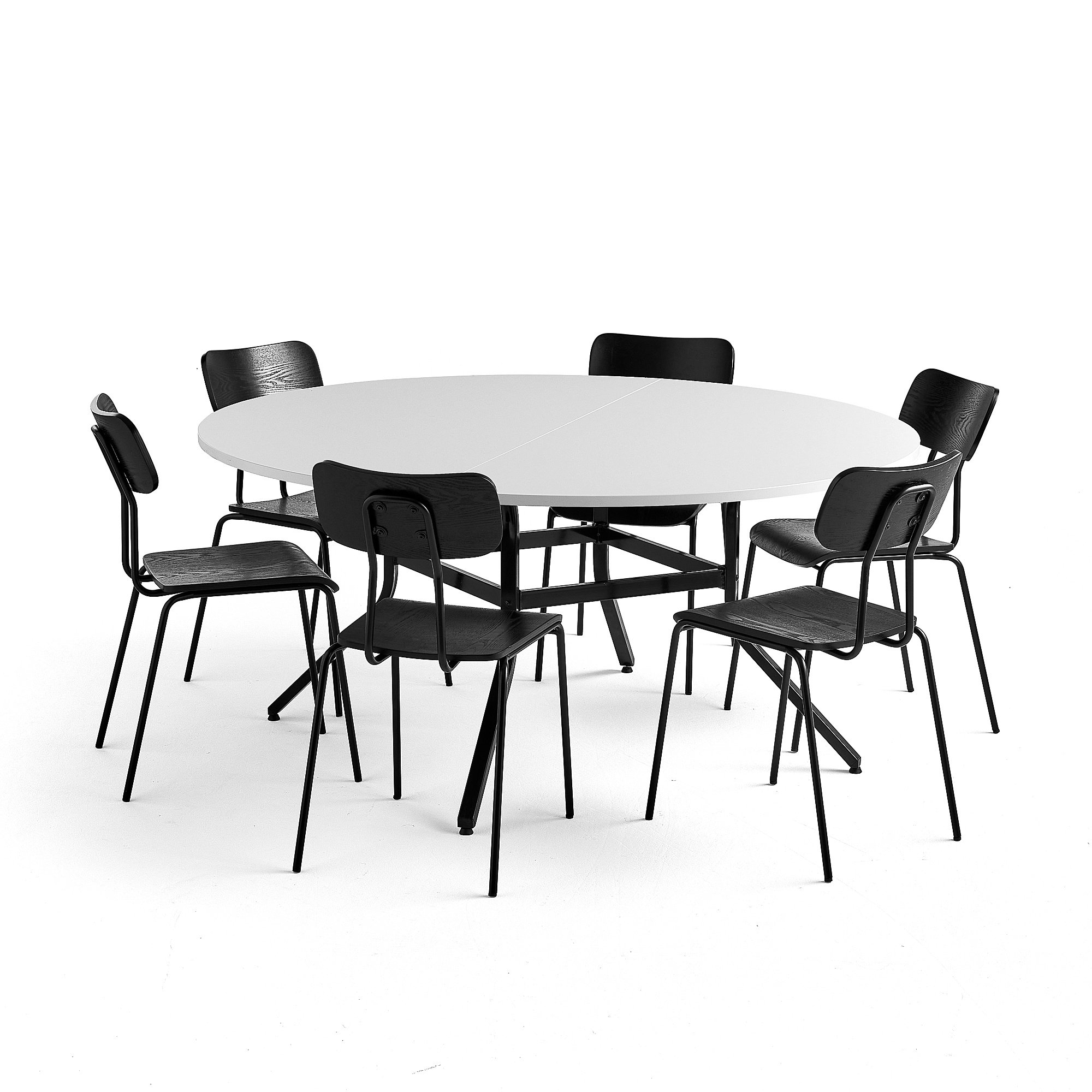 E-shop Zostava nábytku: Stôl Various + 6 stoličiek Reno, čierna