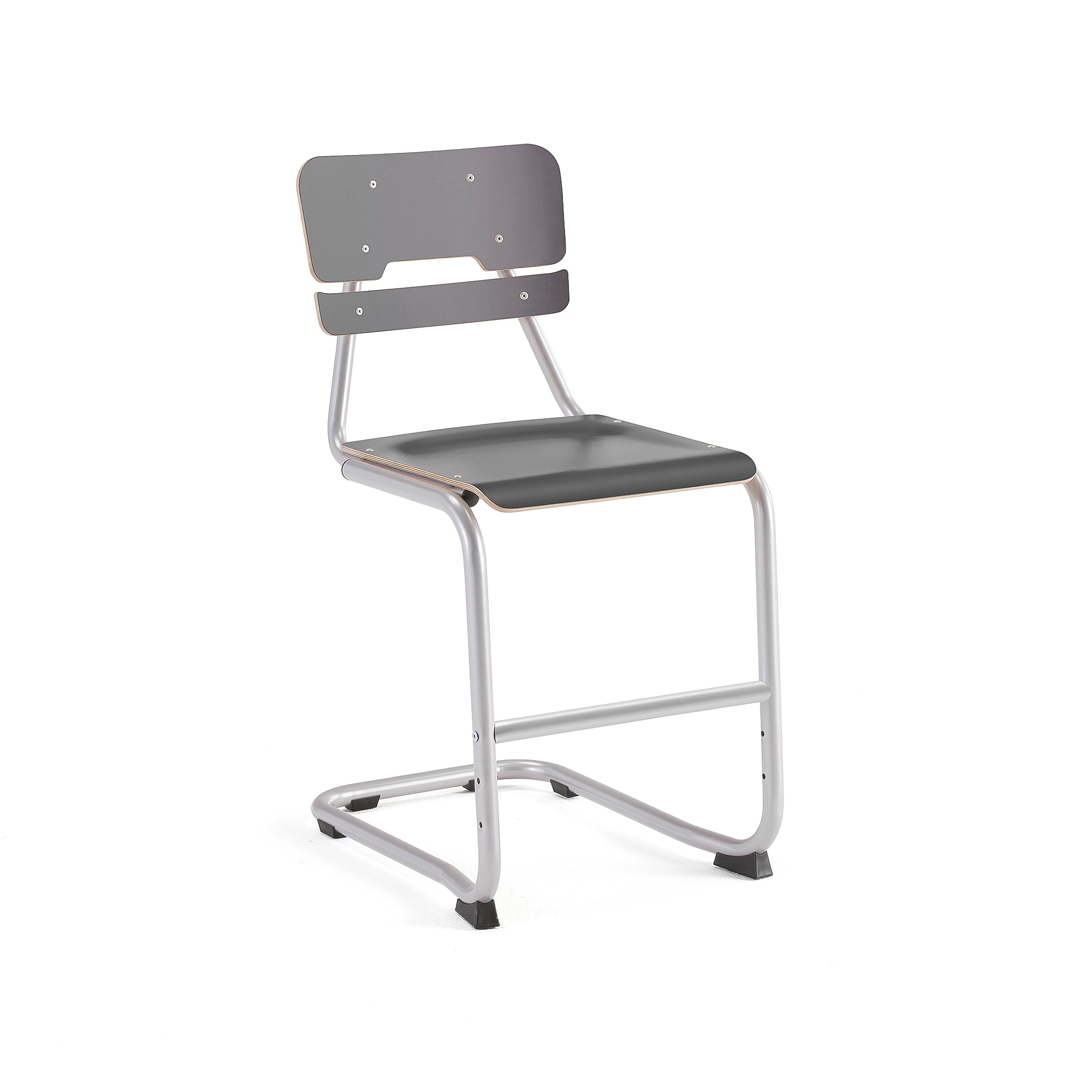 Školní židle LEGERE I, výška 500 mm, stříbrná, antracitově šedá