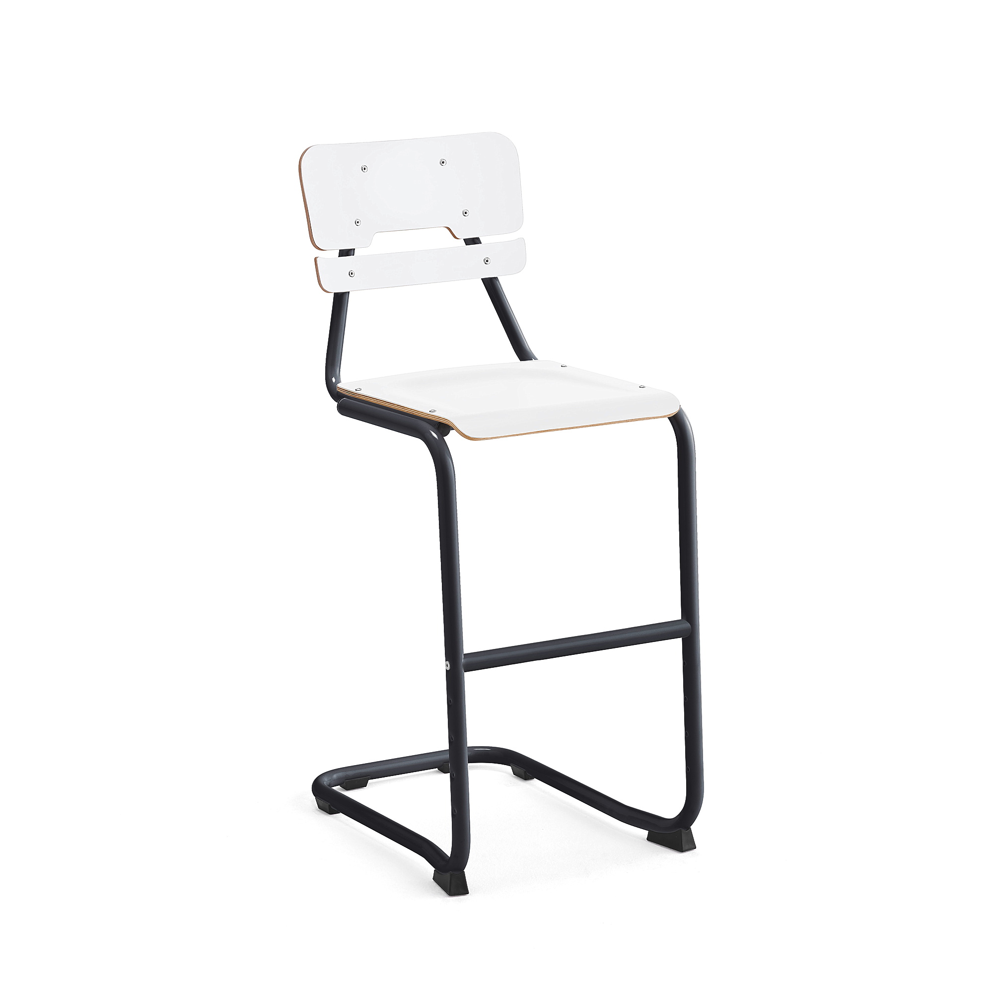 Školní židle LEGERE I, výška 650 mm, antracitově šedá, bílá