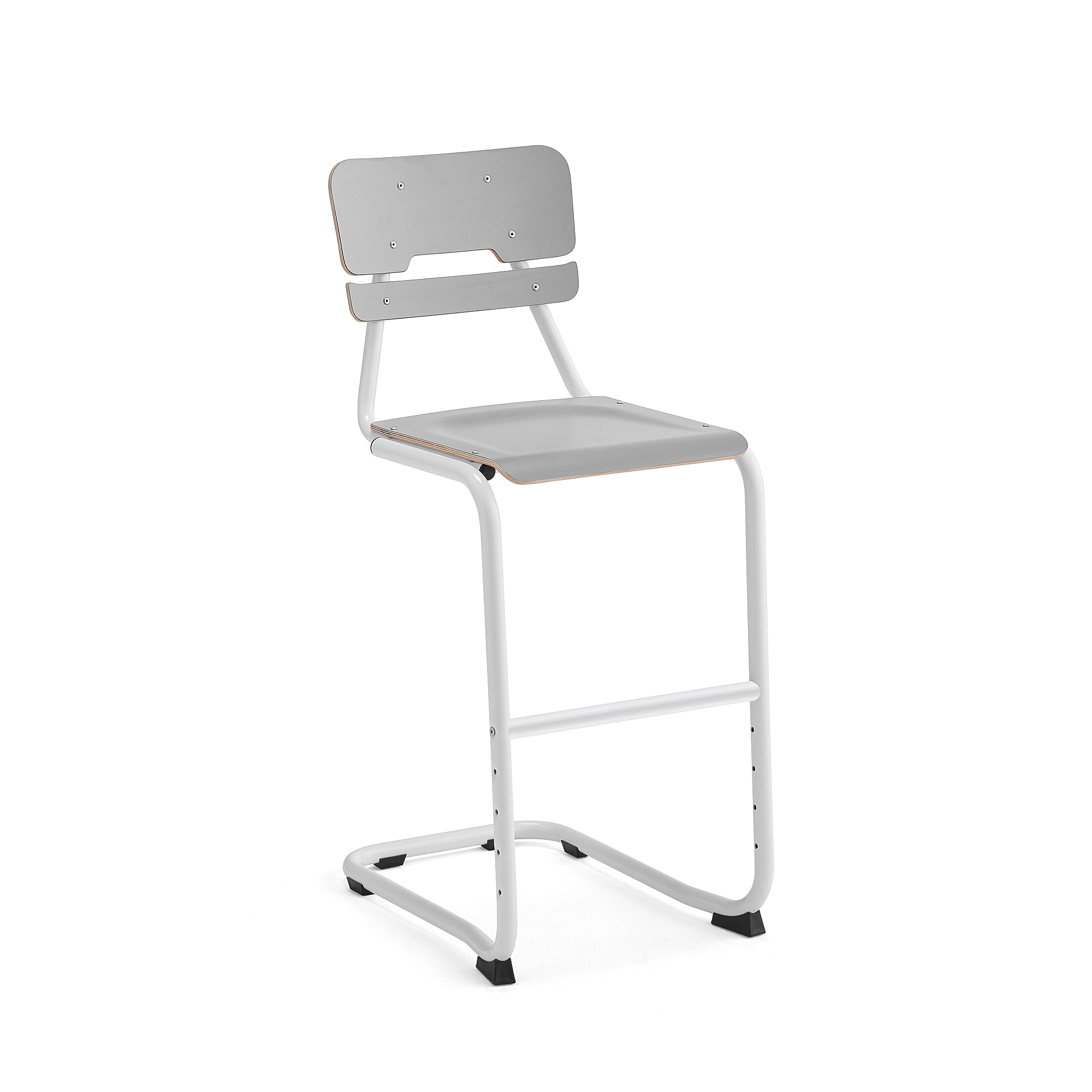 Školní židle LEGERE I, výška 650 mm, bílá, šedá