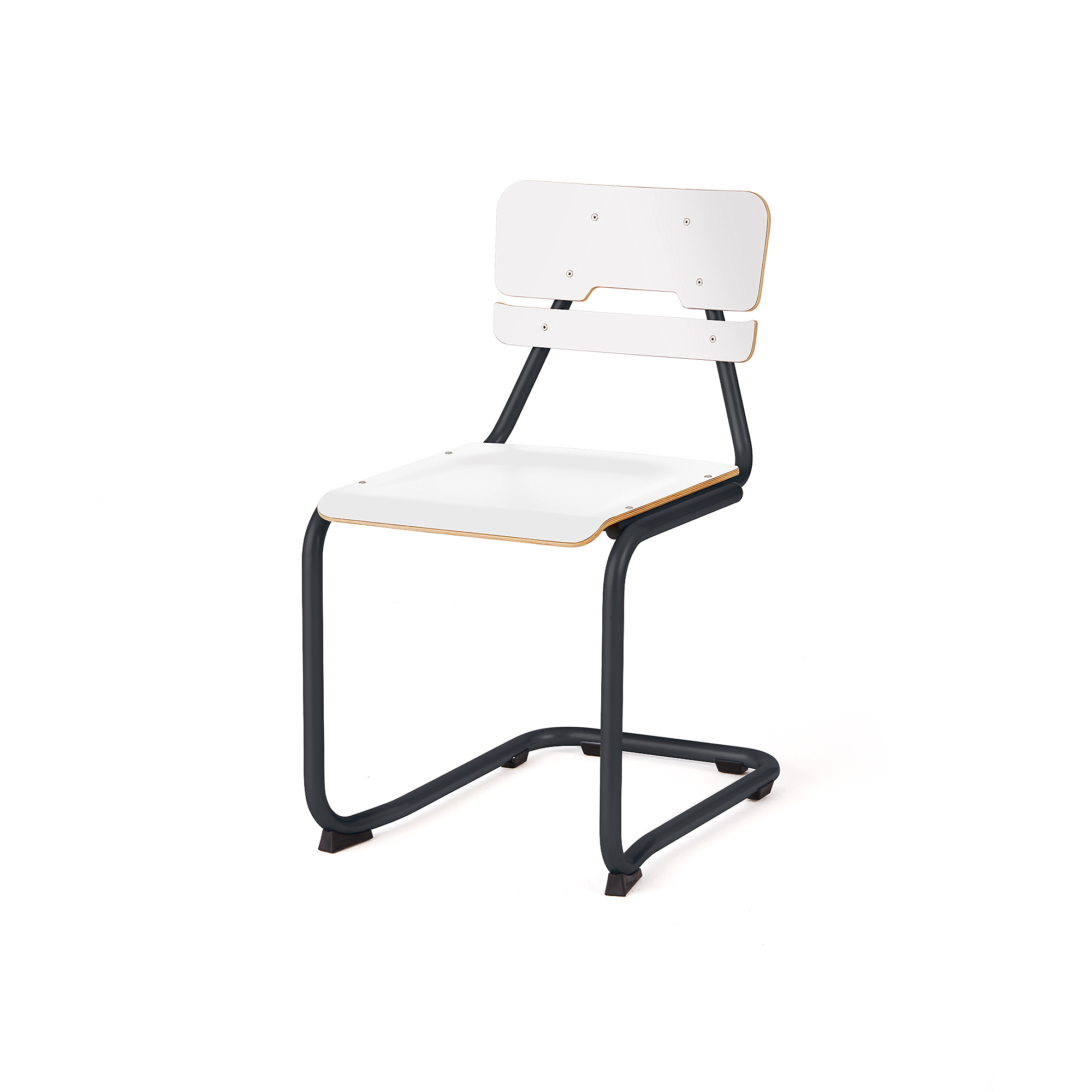 Školní židle LEGERE II, výška 450 mm, antracitově šedá, bílá