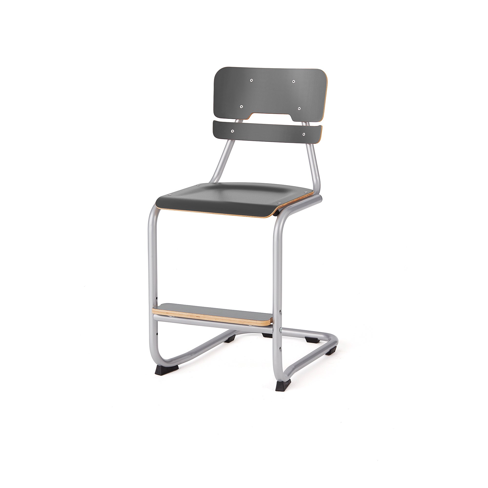 Školní židle LEGERE III, výška 500 mm, stříbrná, antracitově šedá