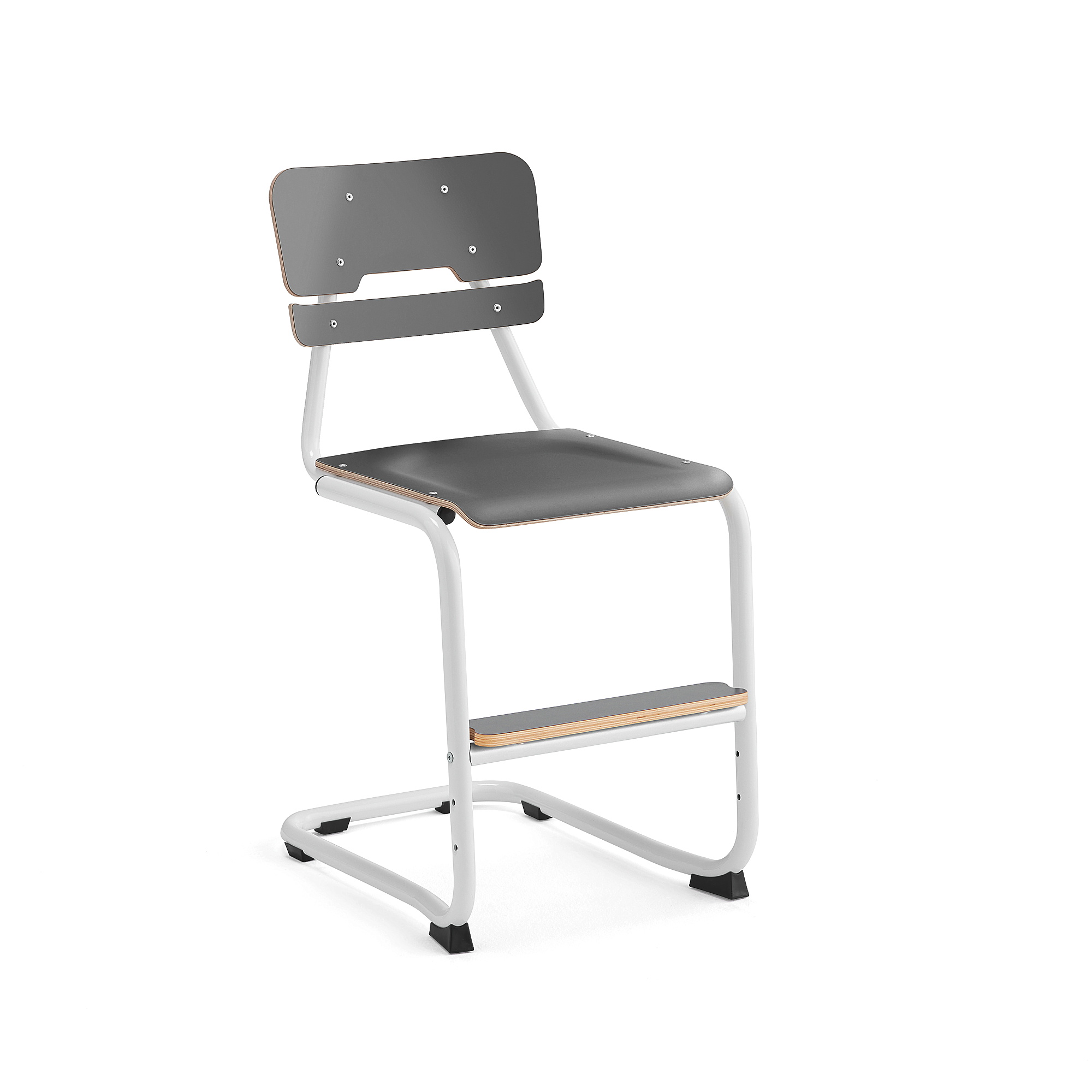 Školní židle LEGERE III, výška 500 mm, bílá, antracitově šedá