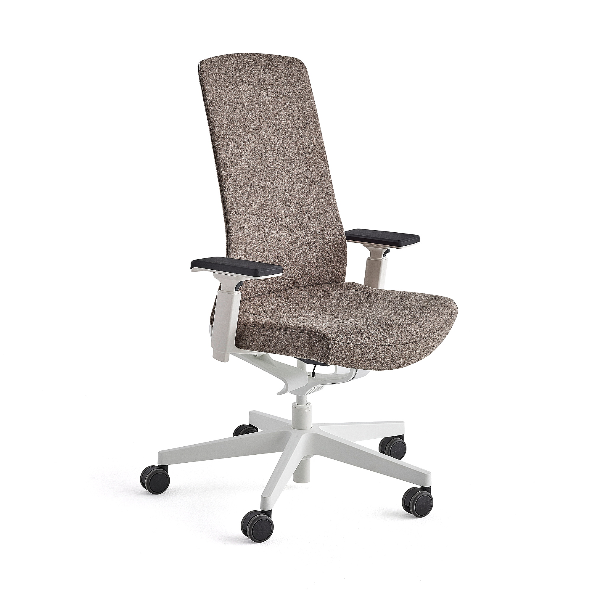 E-shop Kancelárska stolička BELMONT, biela/svetlohnedá