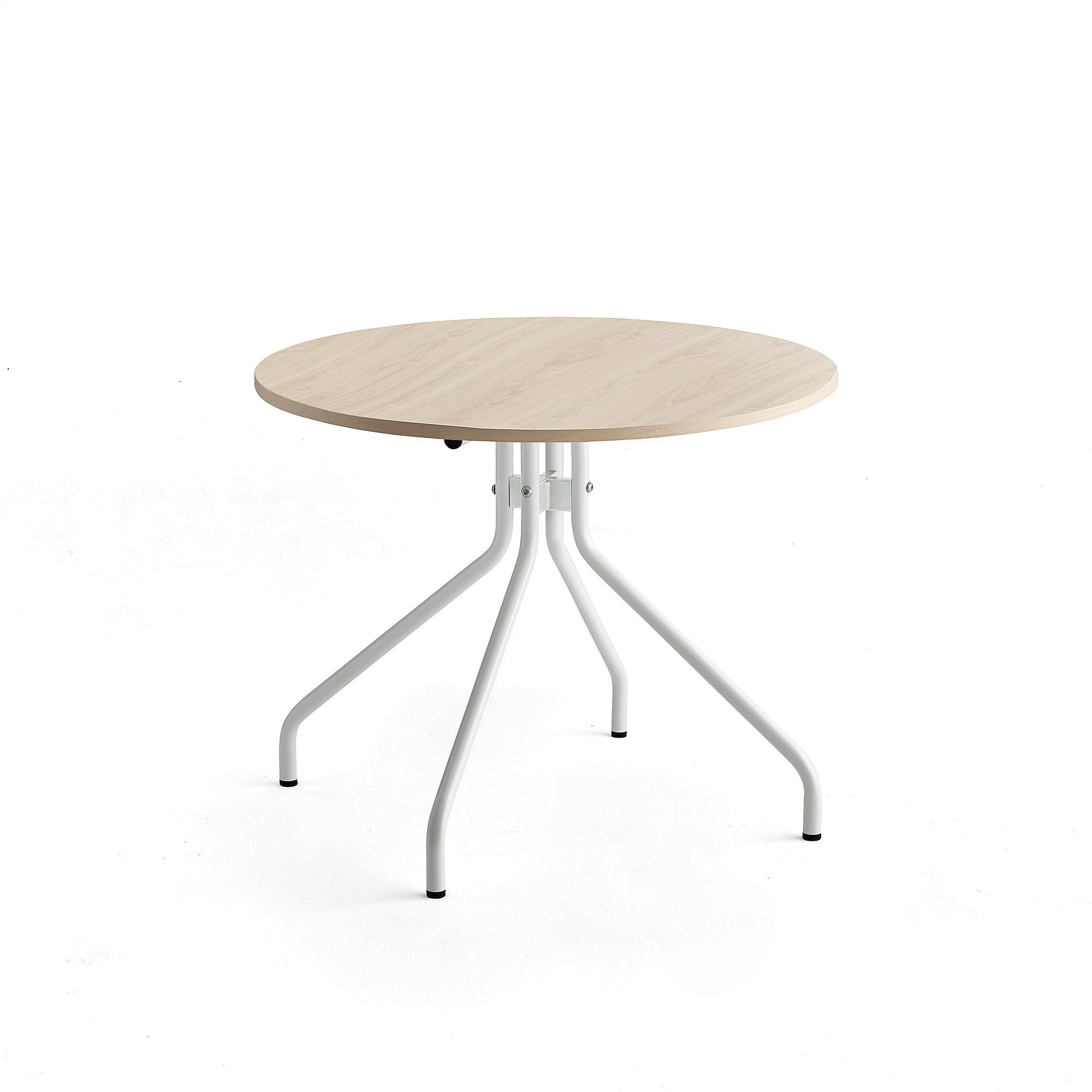 E-shop Stôl AROUND, Ø 900 mm, breza, biela