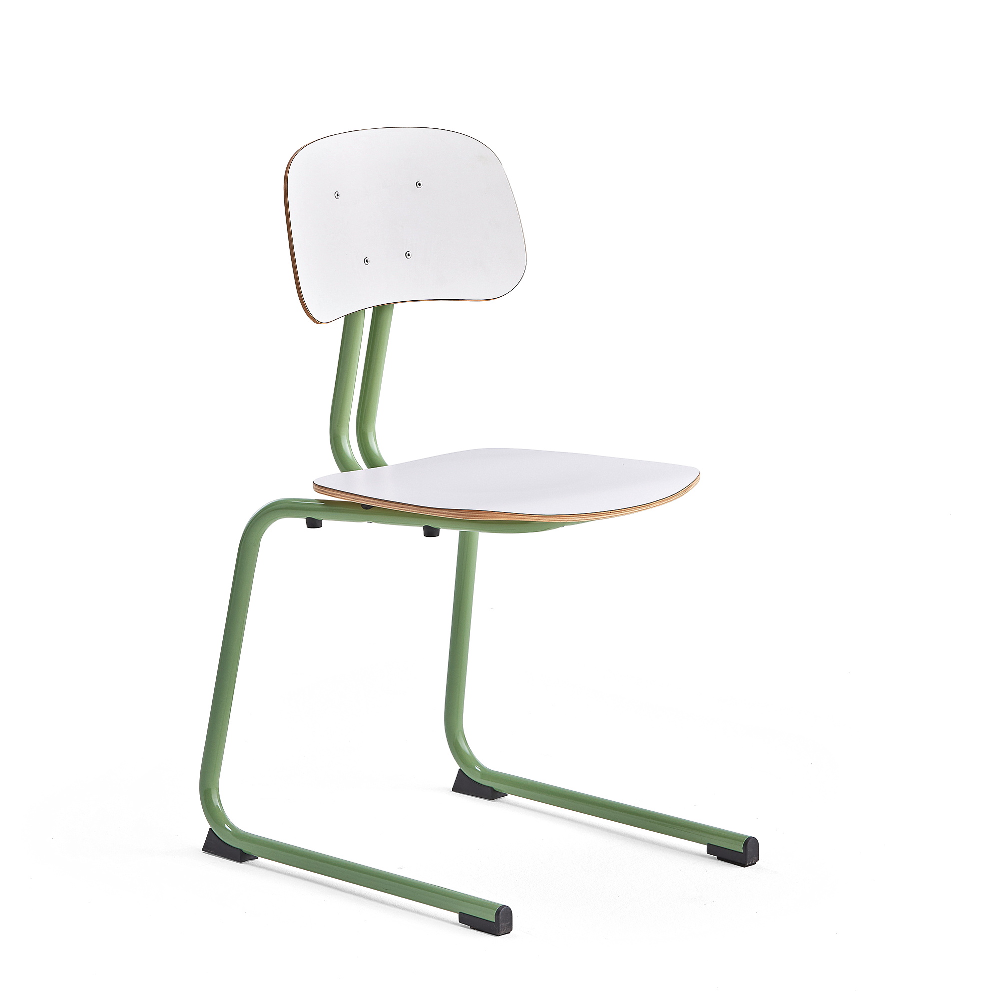 Školní židle YNGVE, ližinová podnož, výška 460 mm, zelená/bílá