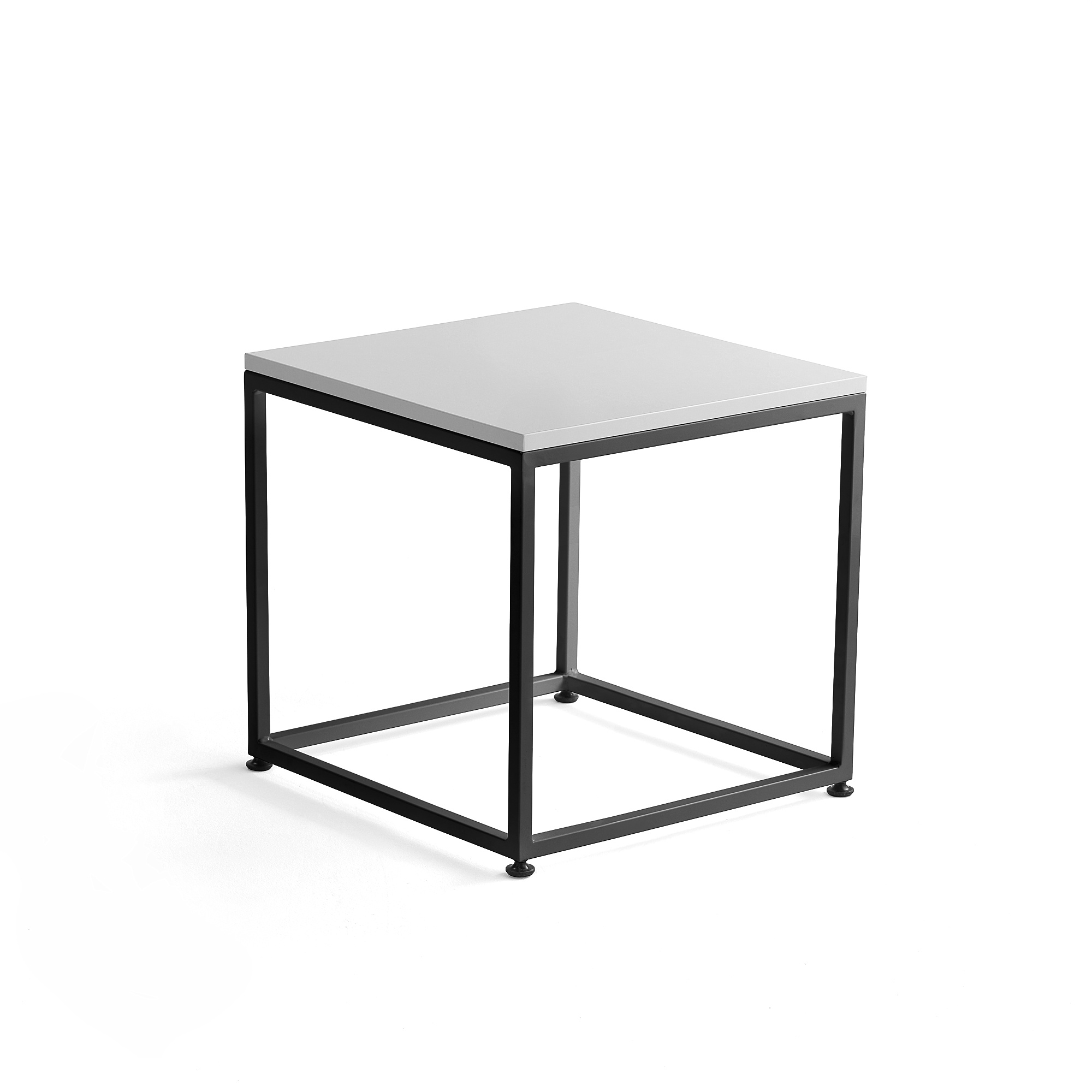 E-shop Konferenčný stolík MOOD, 500x500 mm, biela, čierna