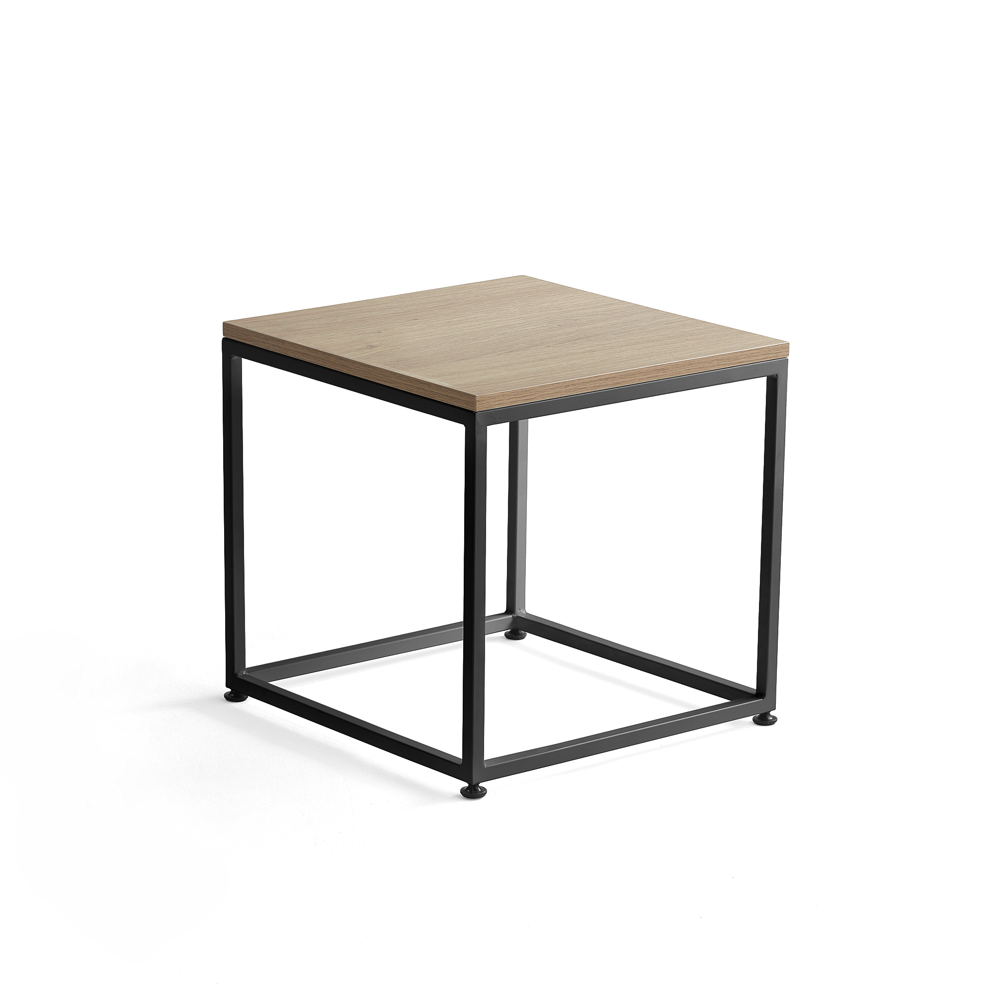 E-shop Konferenčný stolík MOOD, 500x500 mm, dub, čierna