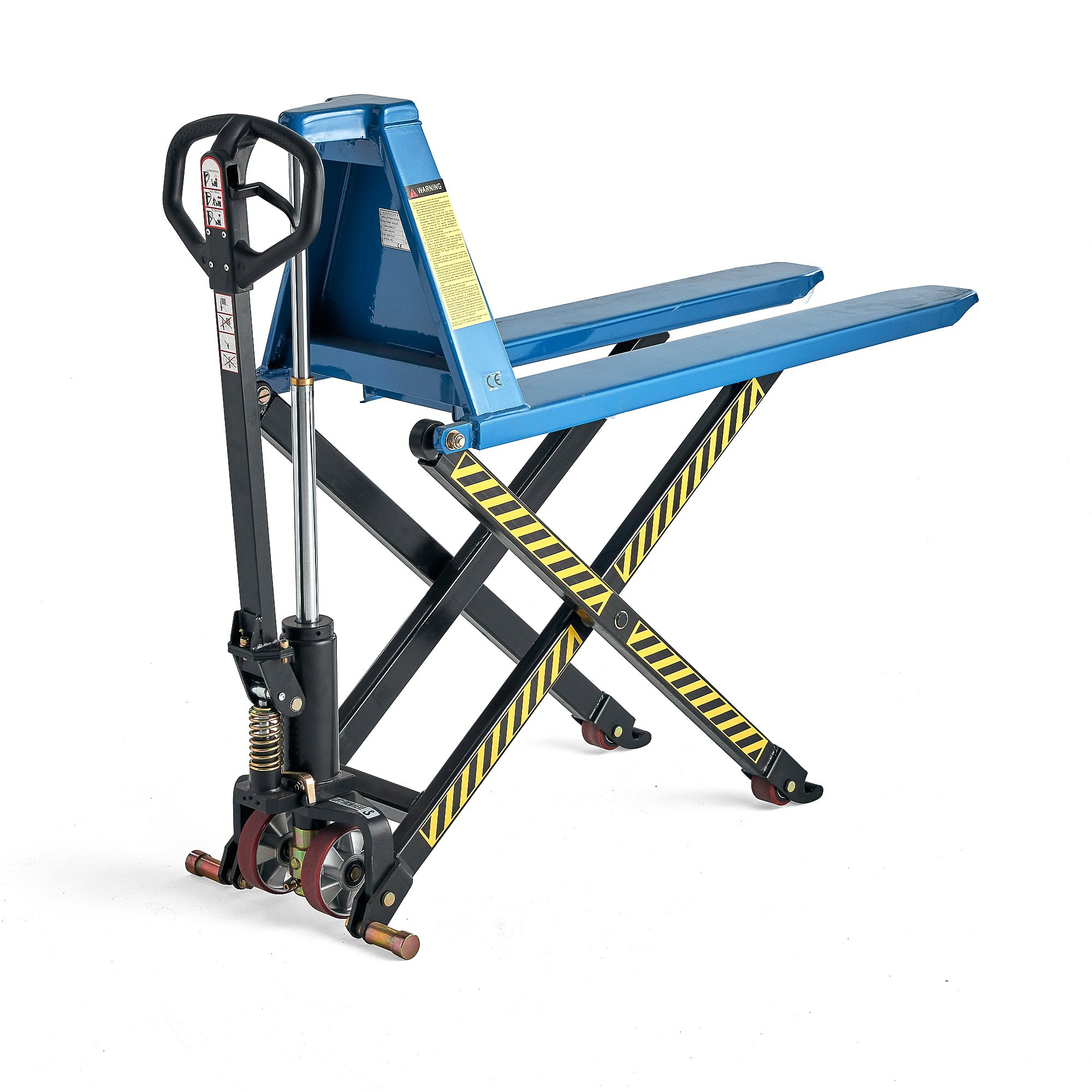Levně Nůžkový paletový vozík, 1000 kg, 1150 mm, modrý
