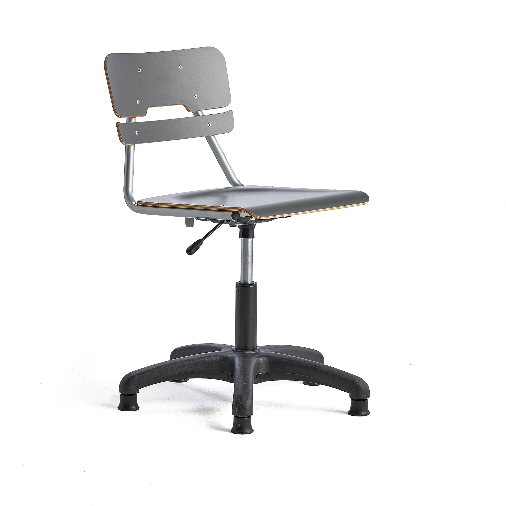 Otočná židle LEGERE, velký sedák, s kluzáky, nastavitelná výška 400-520 mm, antracitově šedá