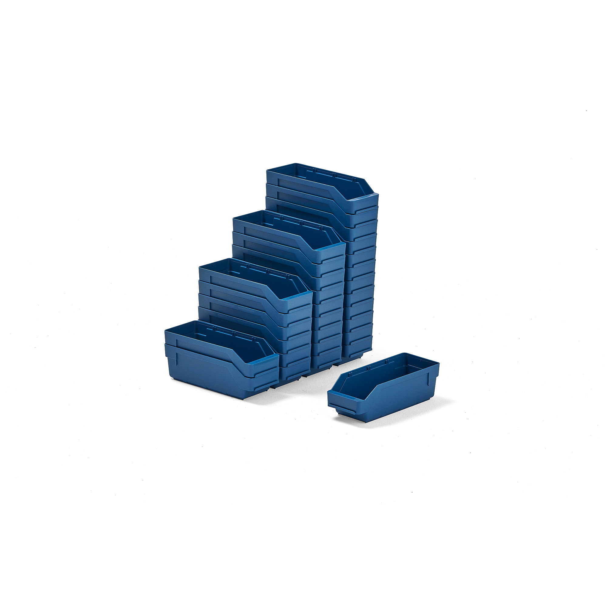 Plastové boxy na súčiastky REACH, 300x120x95 mm, 30 ks, modré