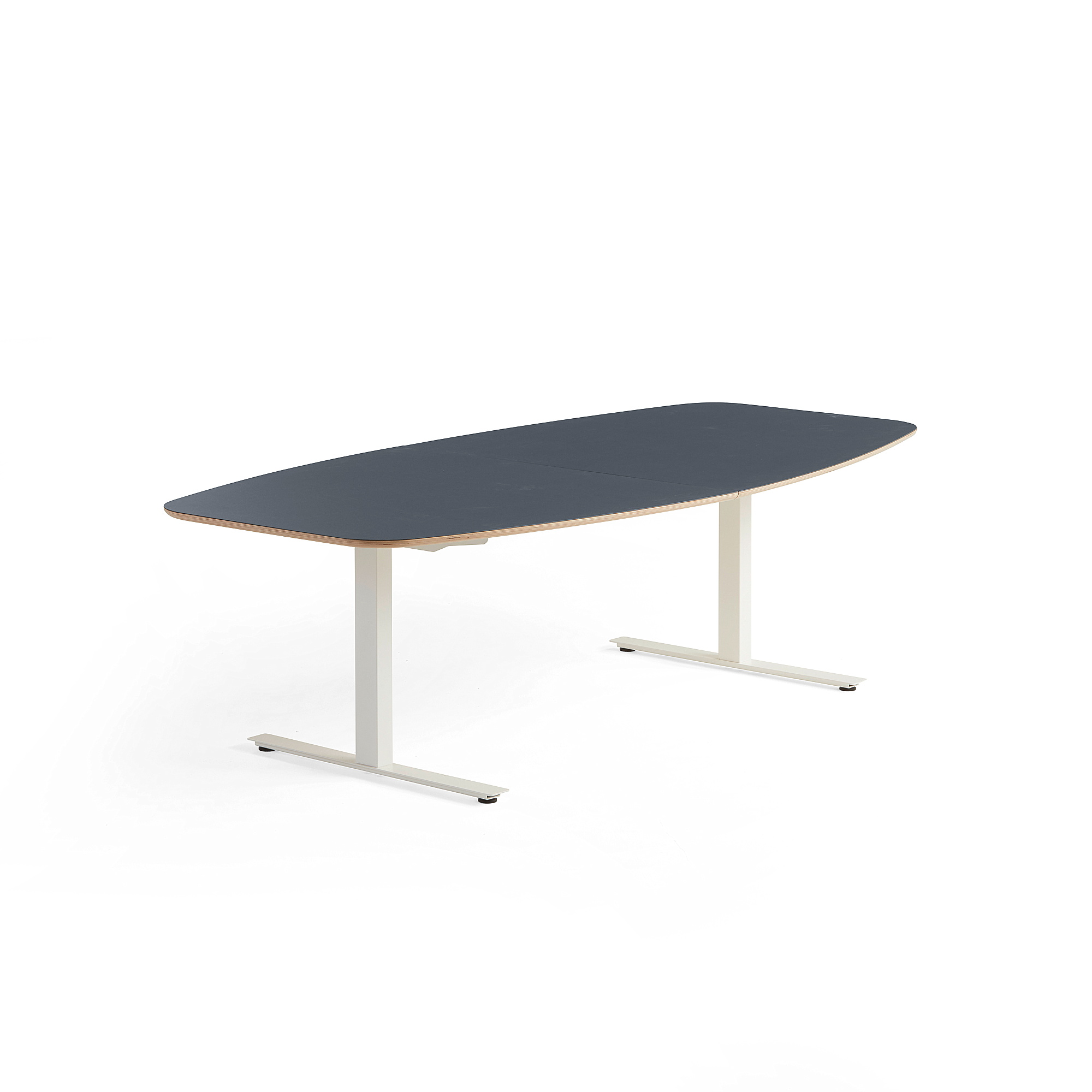 Rokovací stôl AUDREY, 2400x1200 mm, biely rám, pastelová modrá doska