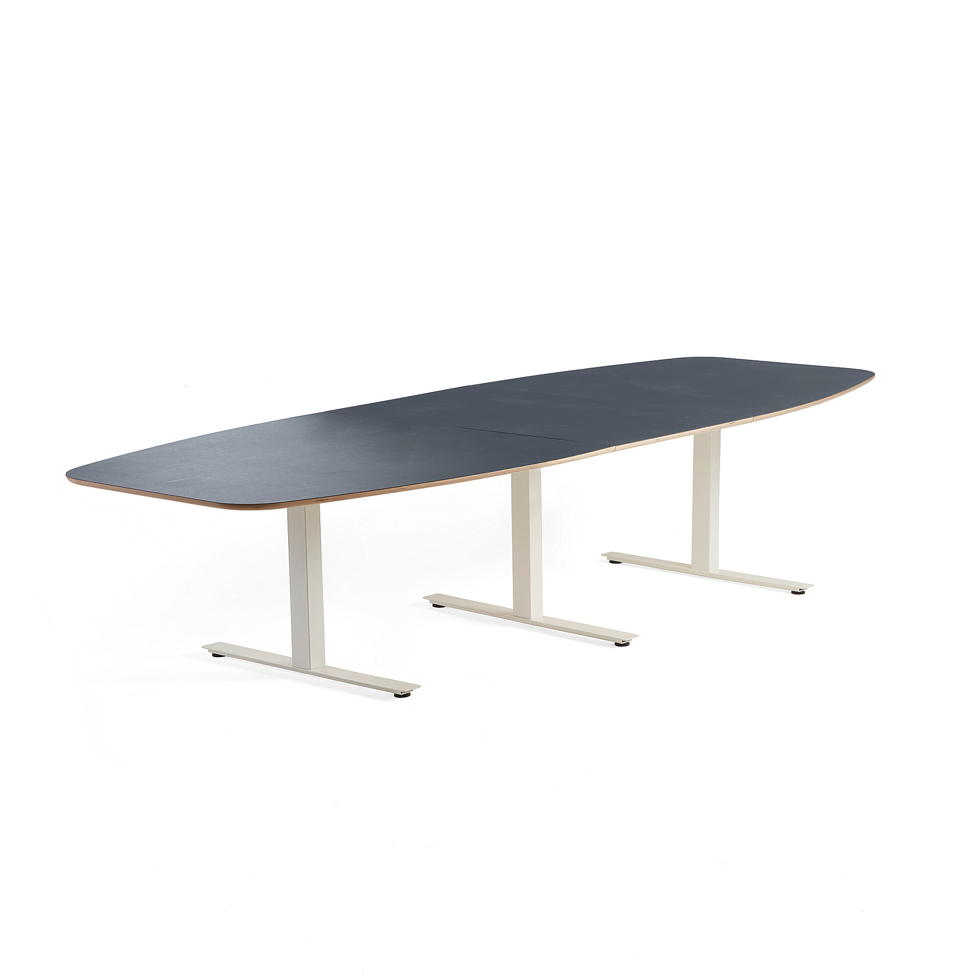 Rokovací stôl AUDREY, 3200x1200 mm, biely rám, pastelová modrá doska