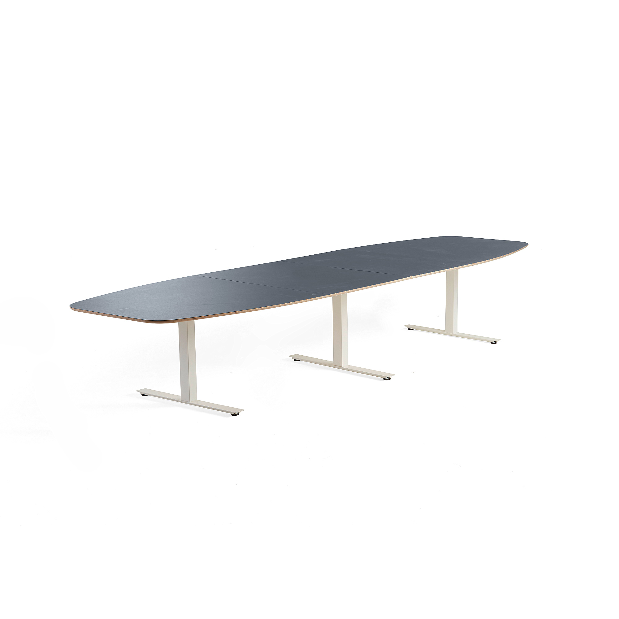 Rokovací stôl AUDREY, 4000x1200 mm, biely rám, pastelová modrá doska