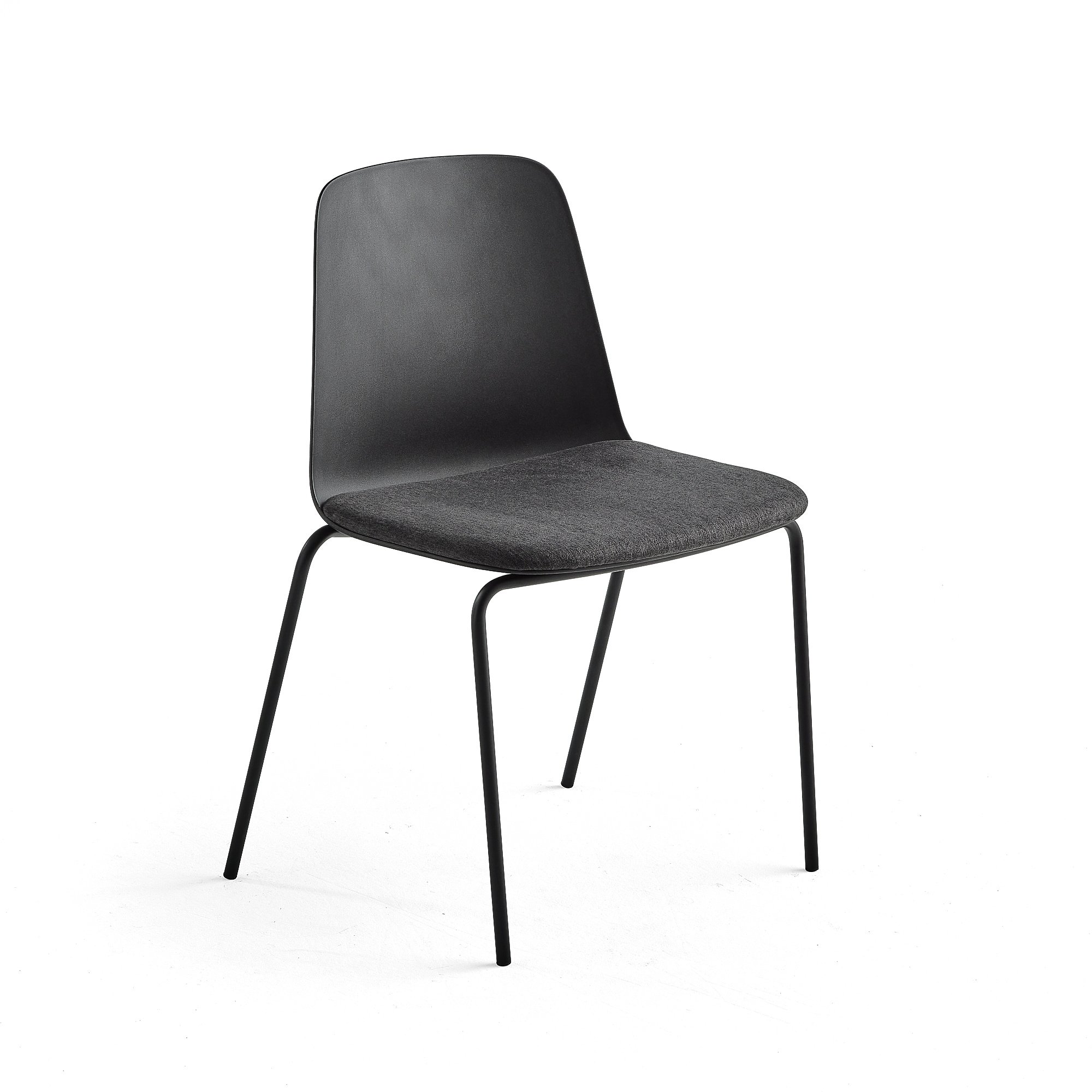 Levně Židle LANGFORD, rovné nohy, černá/antracitově šedá