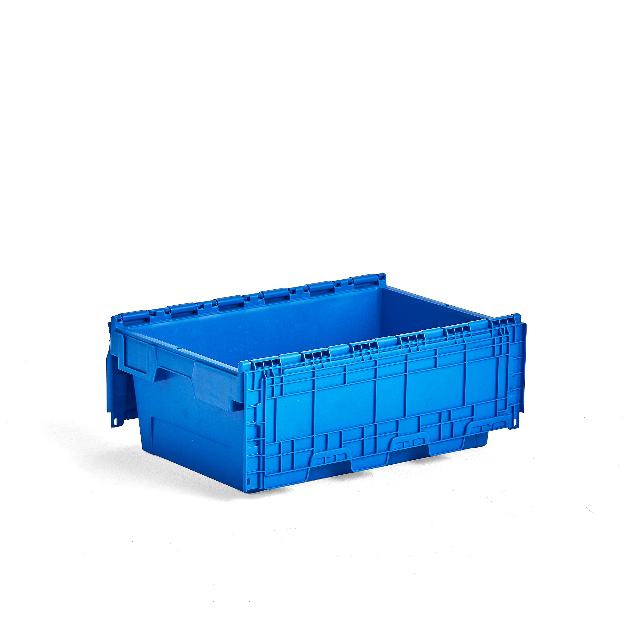 Plastový přepravní box GAYLE, 39 l, 600x400x240 mm, modrý