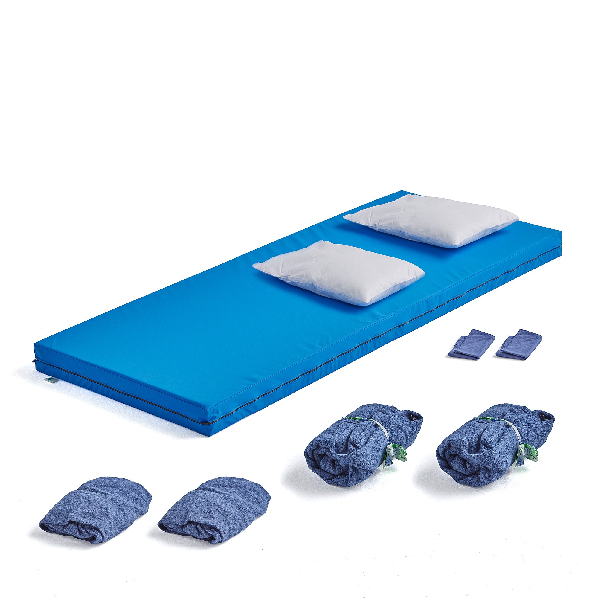 E-shop Set posteľnej bielizne a matraca EXTRA, polyesterové vlákno, modrá