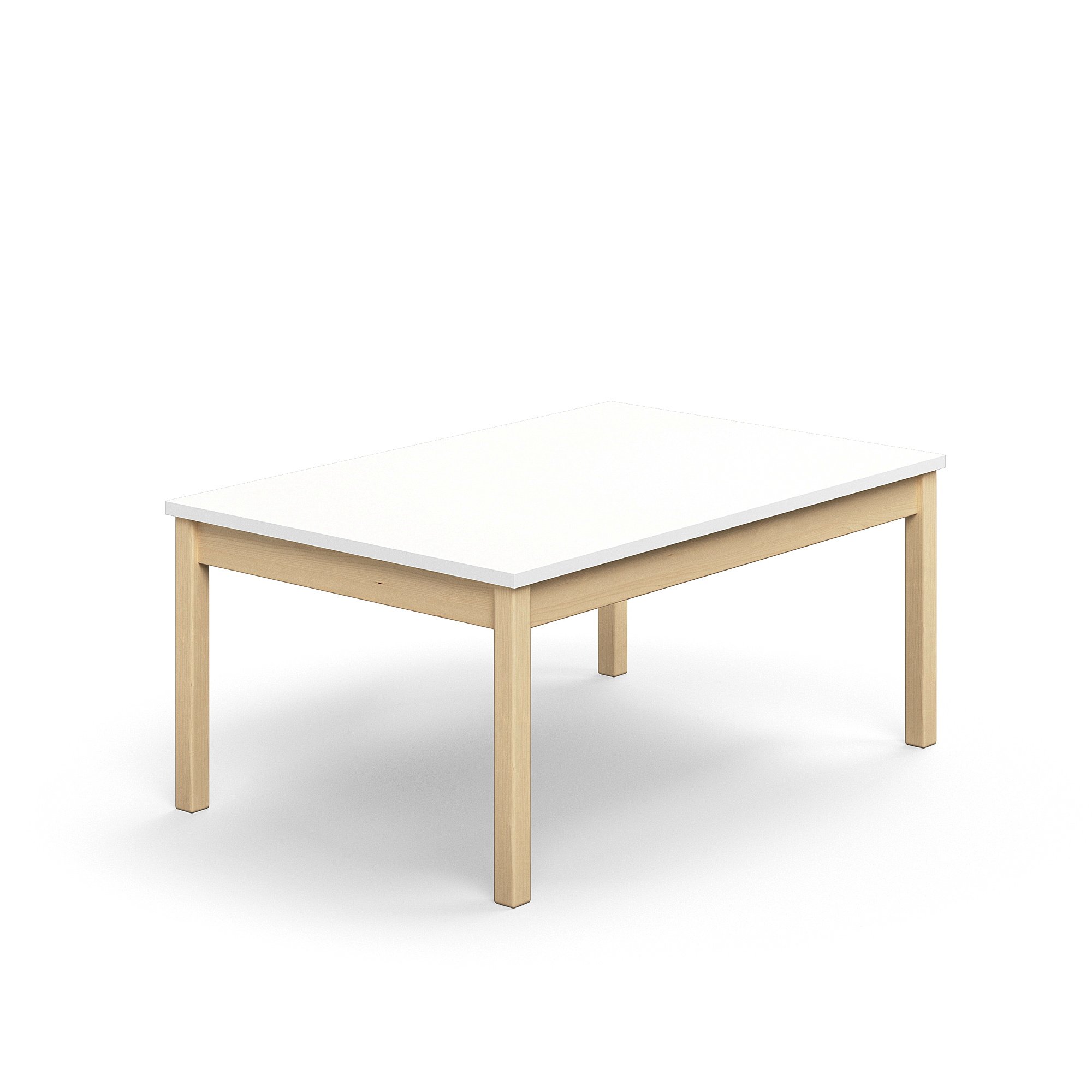 Levně Stůl DECIBEL, 1200x800x530 mm, akustická HPL deska, bříza/bílá