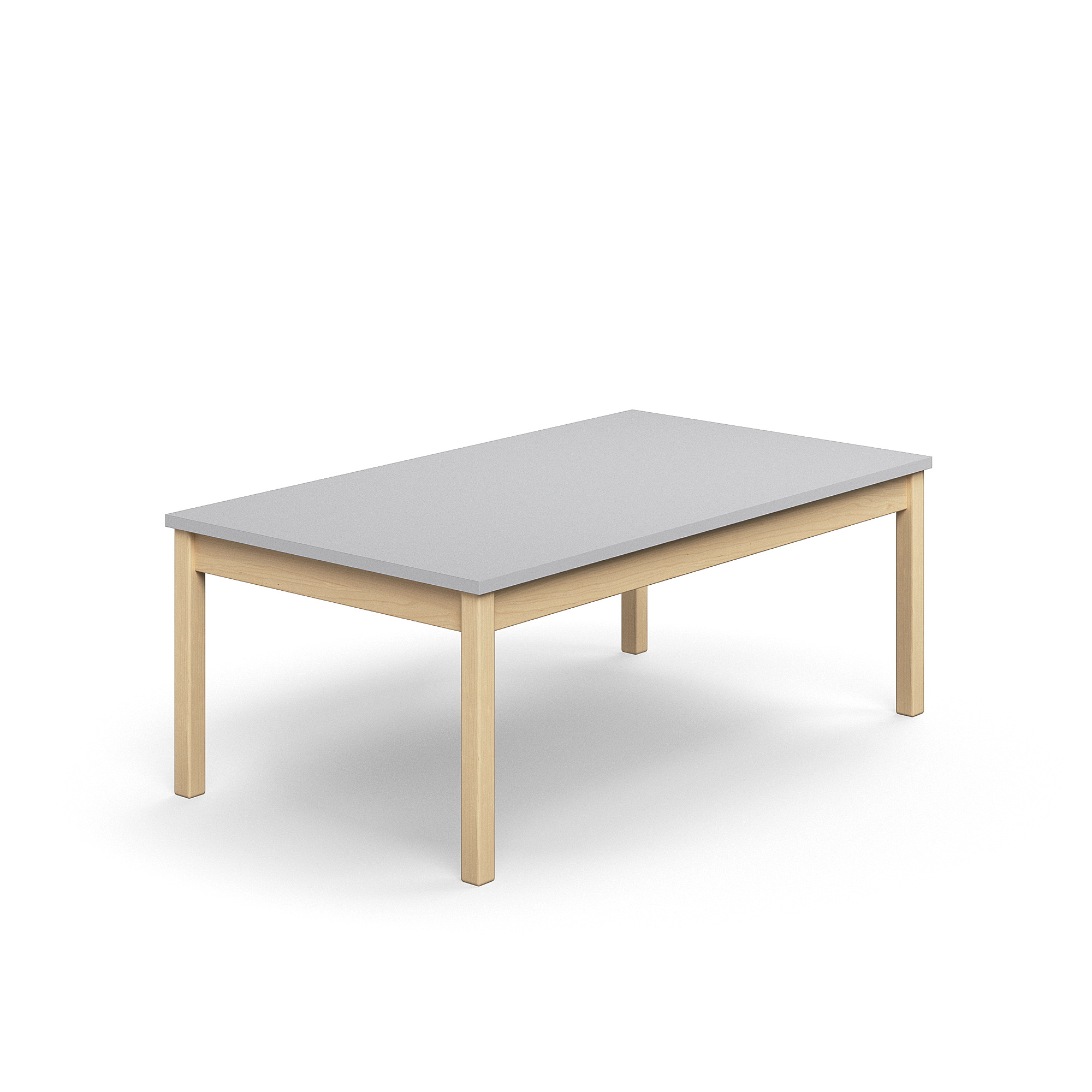 Stůl DECIBEL, 1400x800x530 mm, akustická HPL deska, bříza/šedá