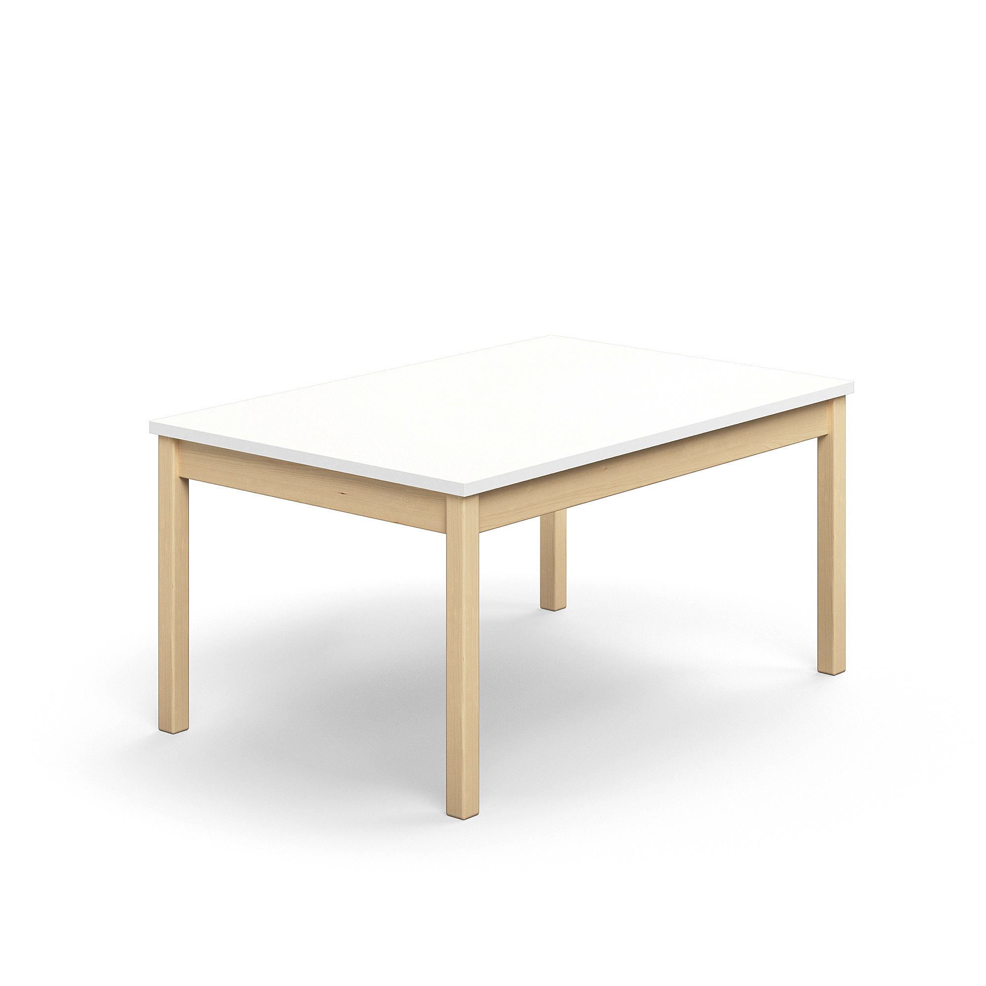Stůl DECIBEL, 1200x800x590 mm, akustická HPL deska, bříza/bílá