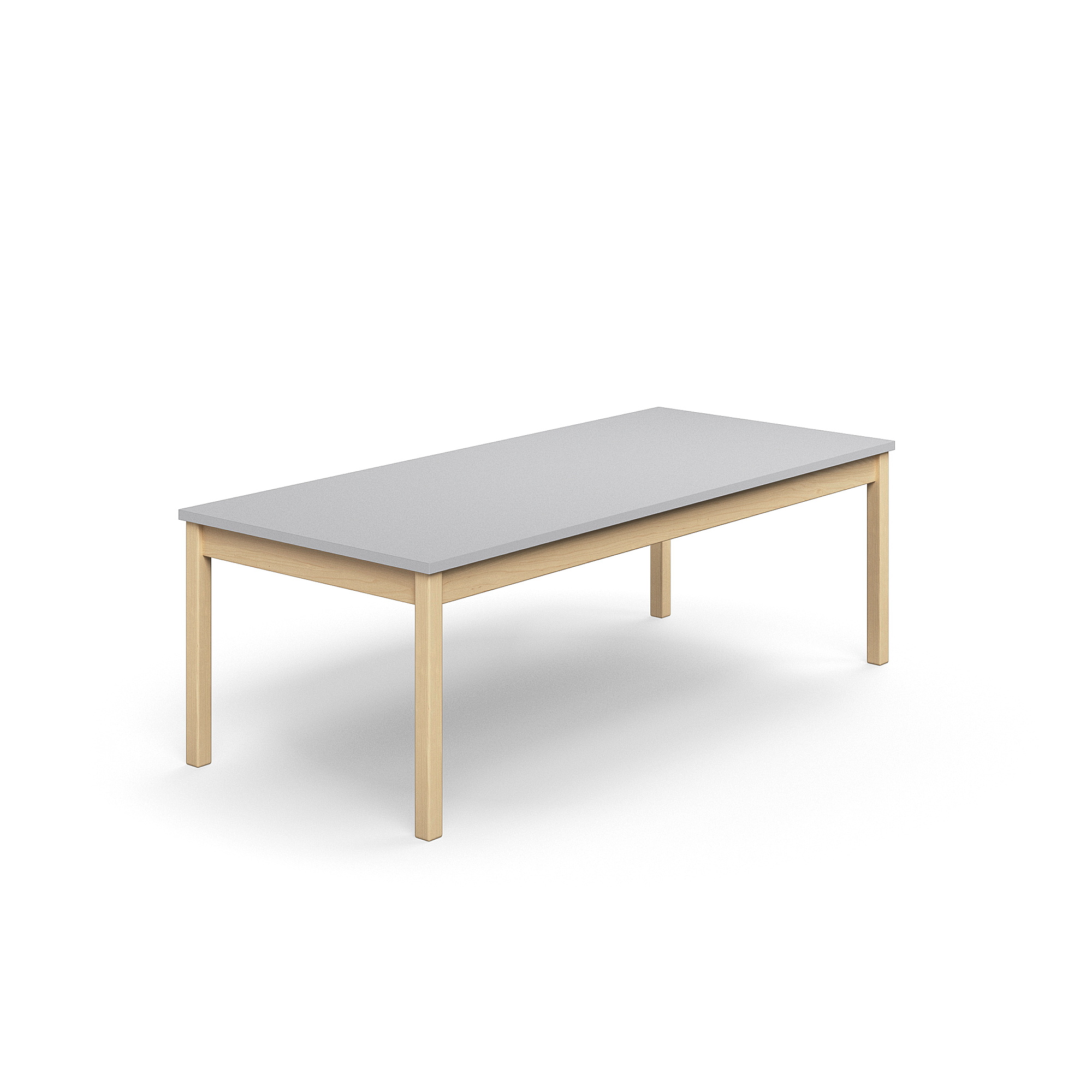 Stůl DECIBEL, 1800x800x590 mm, akustická HPL deska, bříza/šedá