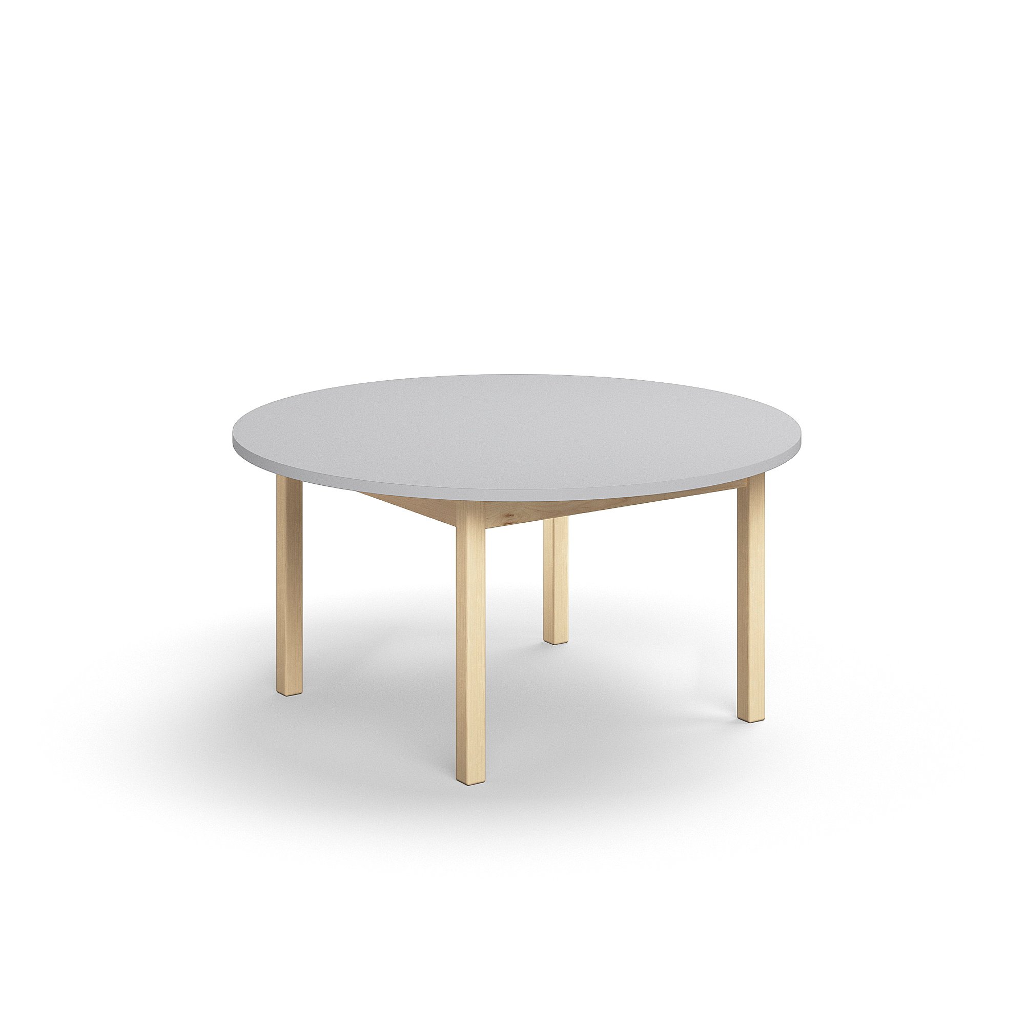 Stůl DECIBEL, Ø1200x590 mm, akustická HPL deska, bříza/šedá