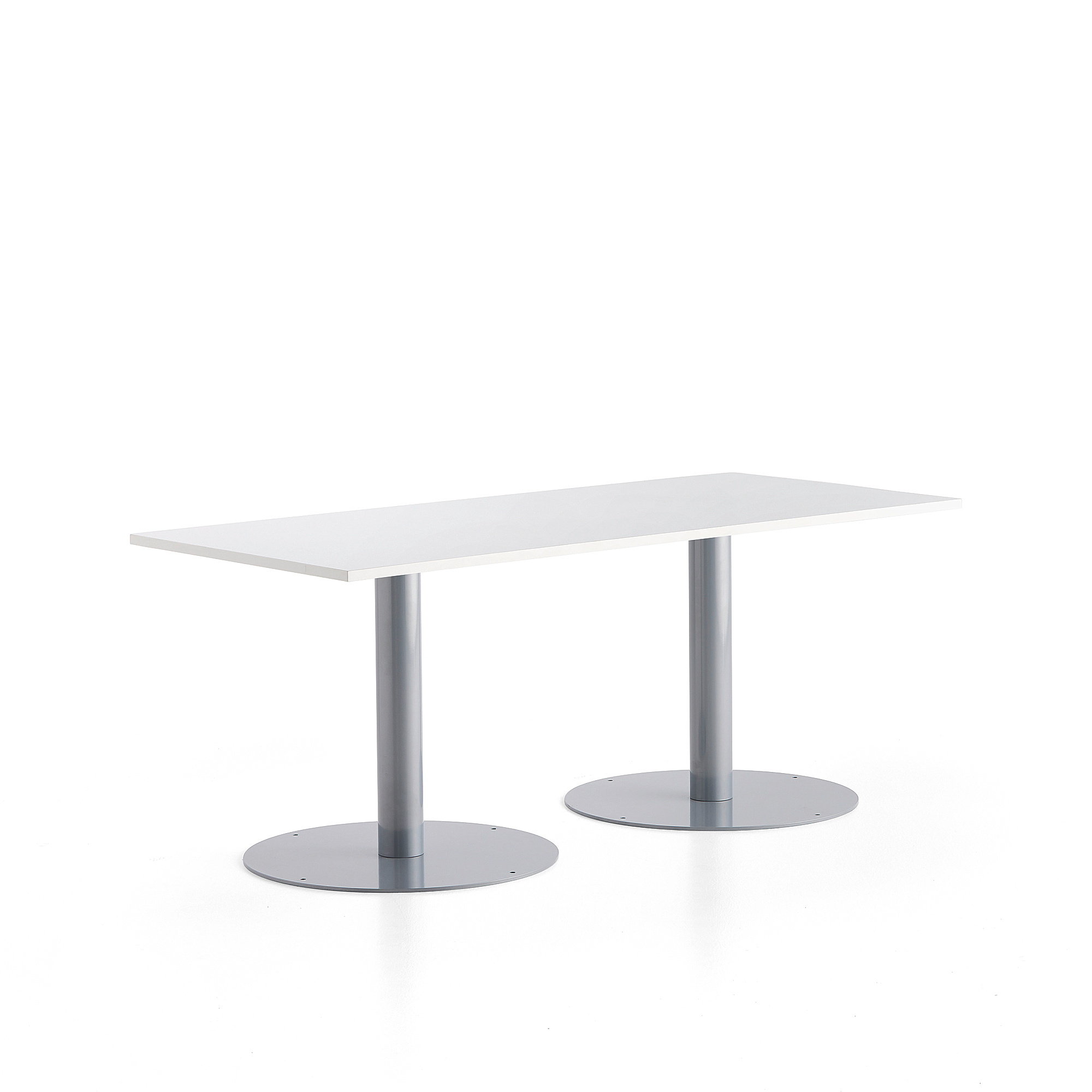 Stůl ALVA, 1800x800x720 mm, stříbrná, bílá