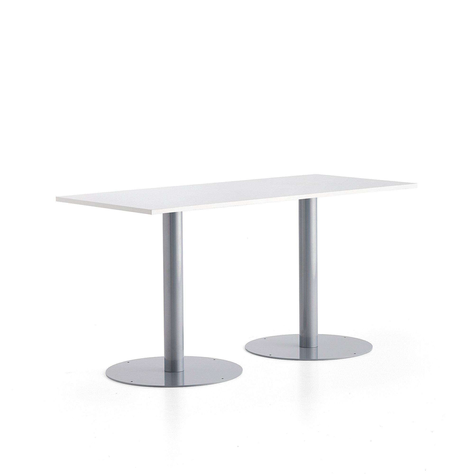 Stůl ALVA, 1800x800x900 mm, stříbrná, bílá