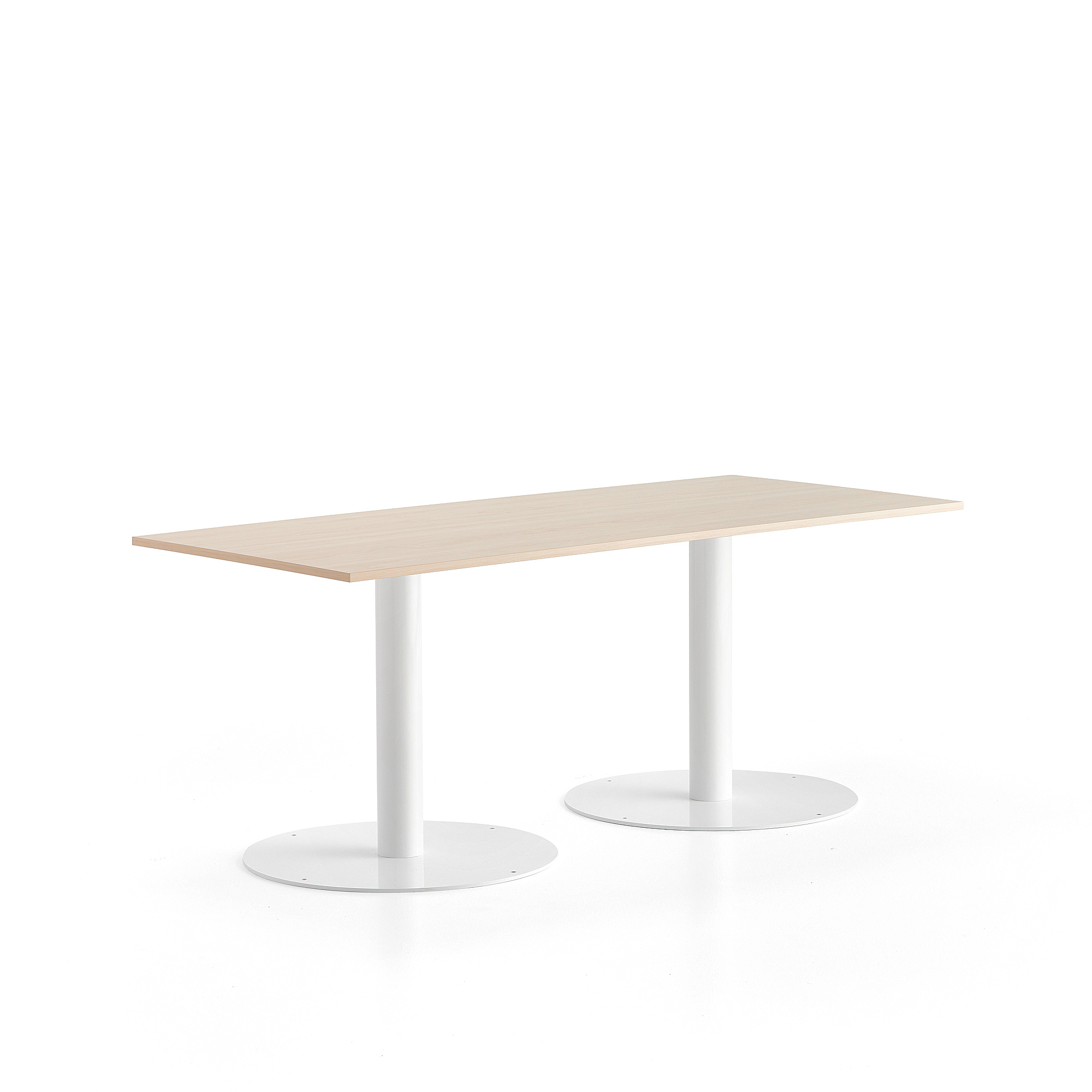 Stůl ALVA, 1800x800x720 mm, bílá, bříza